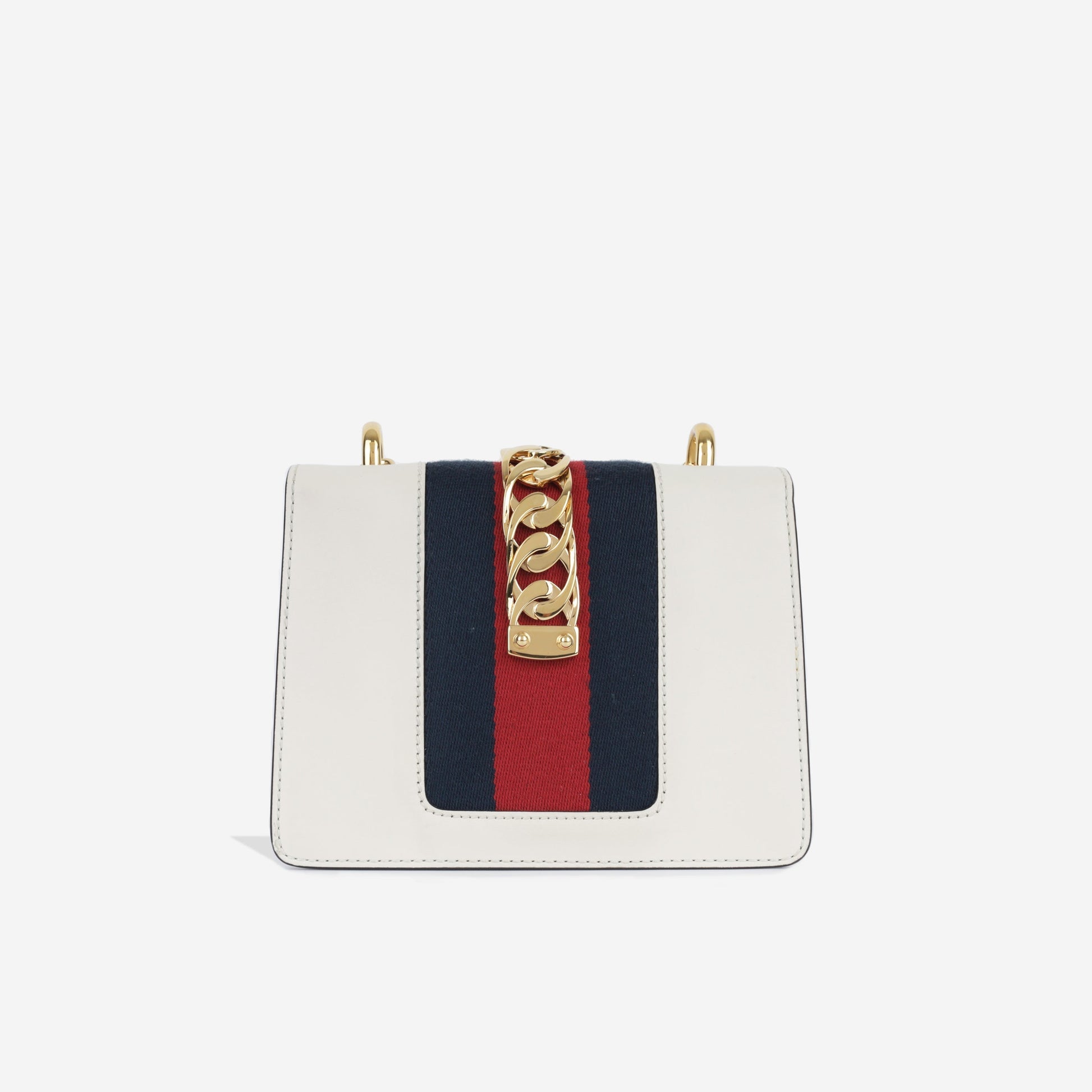 Gucci Sylvie Bag Leather Mini Shoulder Bag Blue Red