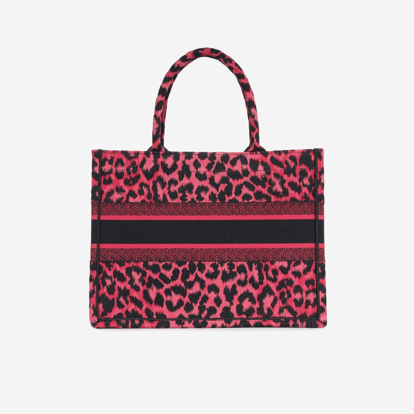Dior Christian Book Tote Medium Tote Bag Fuchsia Leopard 2021