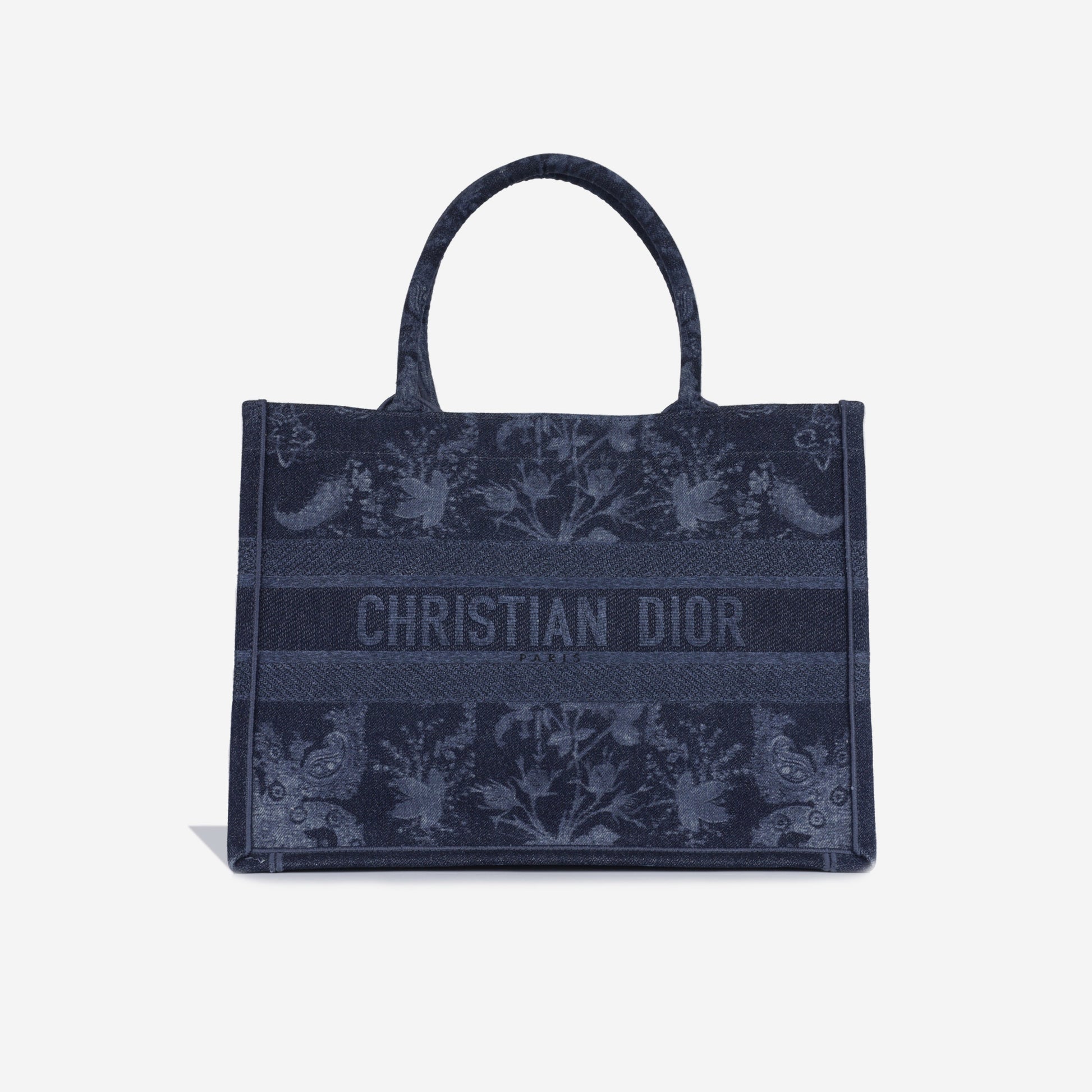 Dior Christian Book Tote Medium Tote Bag Blue Paisley 2021