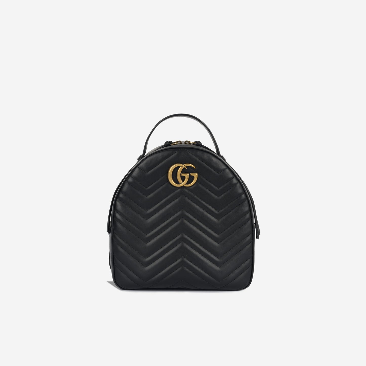 Gucci Marmont Backpack Shoulder Bag Black Ghw