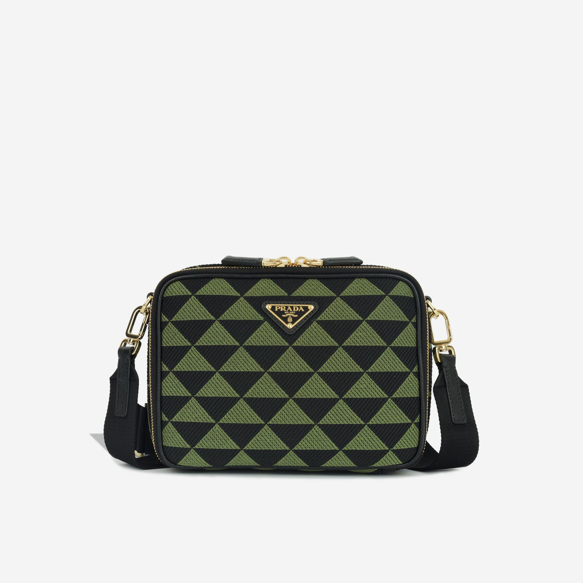 Prada Symbole Fabric Bag Embroidered Crossbody Bag