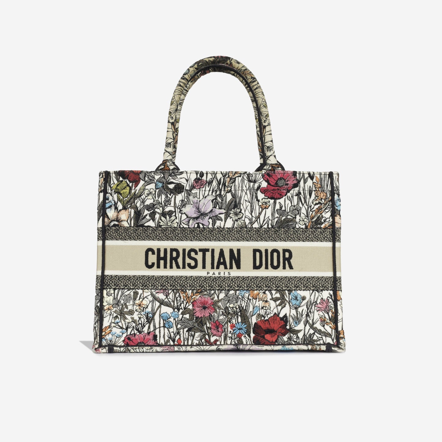 Dior Christian Book Tote Medium Tote Bag Floral Canvas 2020