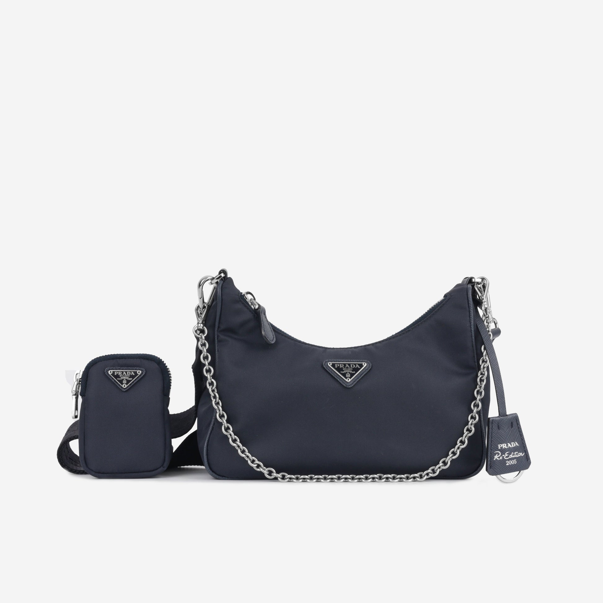 Prada Re Edition Shoulder Bag Nylon Navy