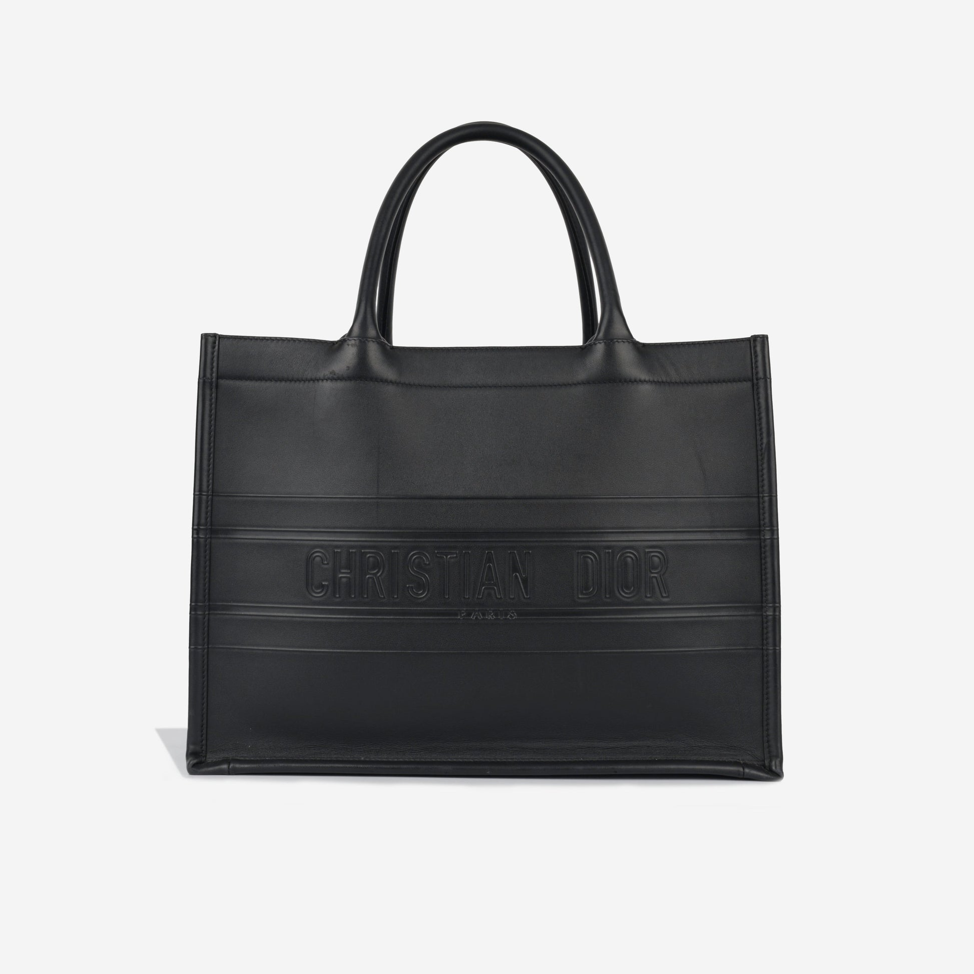 Dior Christian Book Tote Medium Tote Bag Tote Black Calfskin