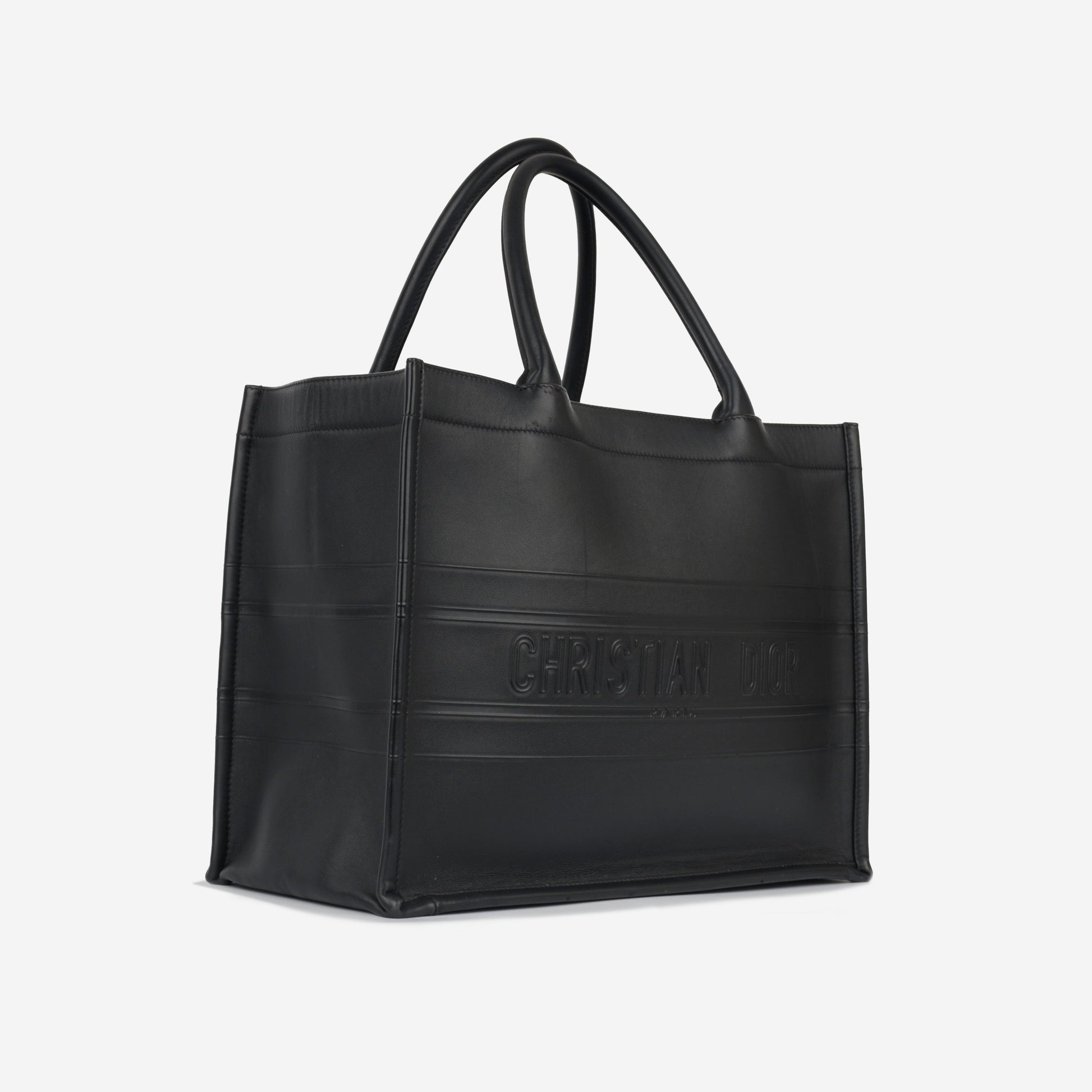 Dior Christian Book Tote Medium Tote Bag Tote Black Calfskin