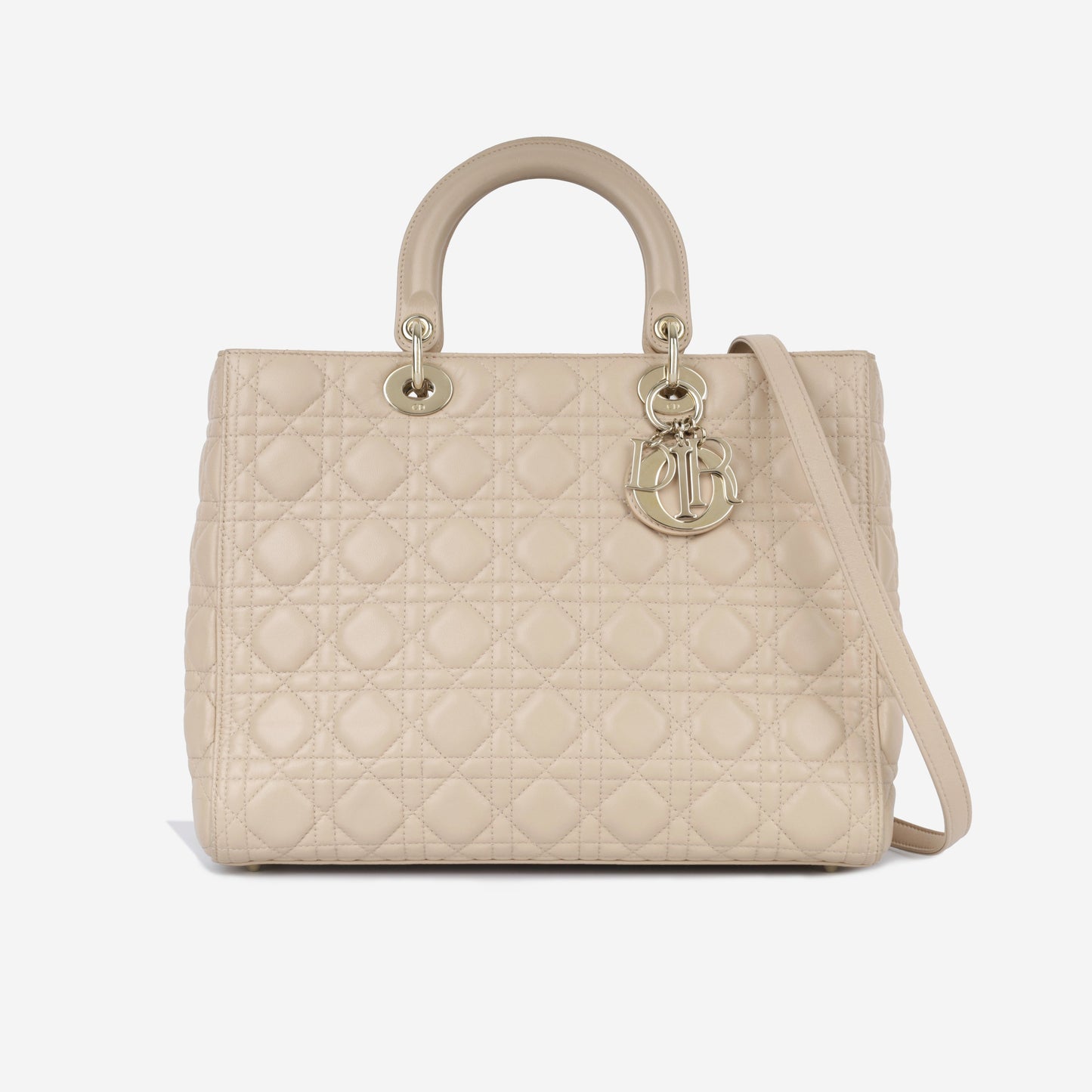 Dior Christian Lady Shoulder Bag Large Lambskin Leather Cghw