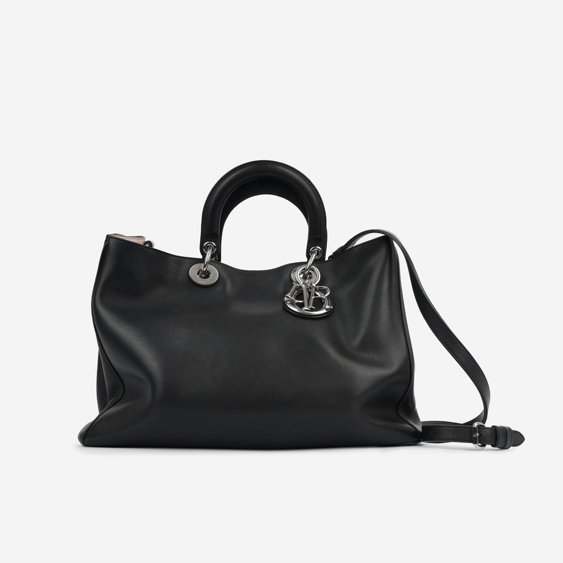 Dior Christian issimo Tote Calfskin Black Large Tote Bag