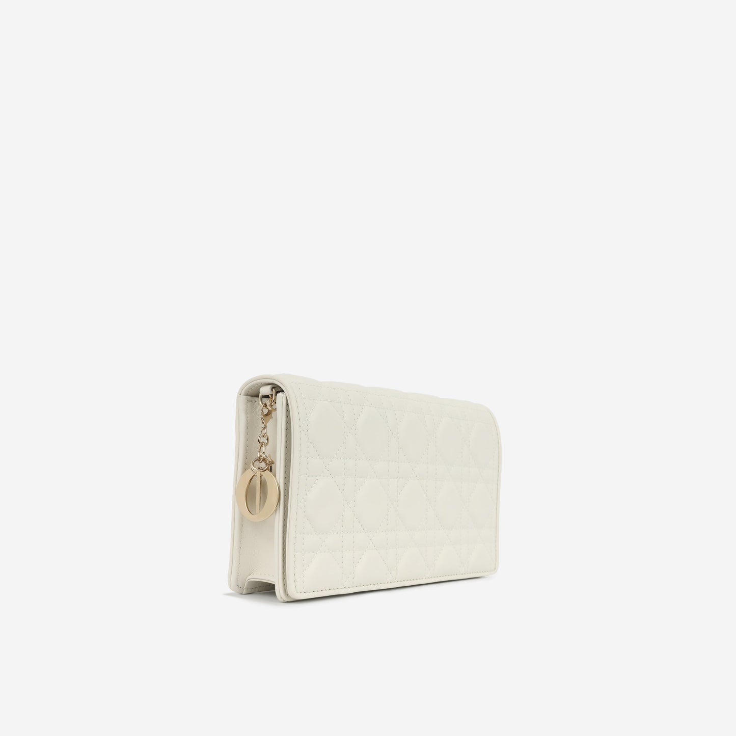 Dior Christian Lady Pouch Latte Cannage Crossbody Bag