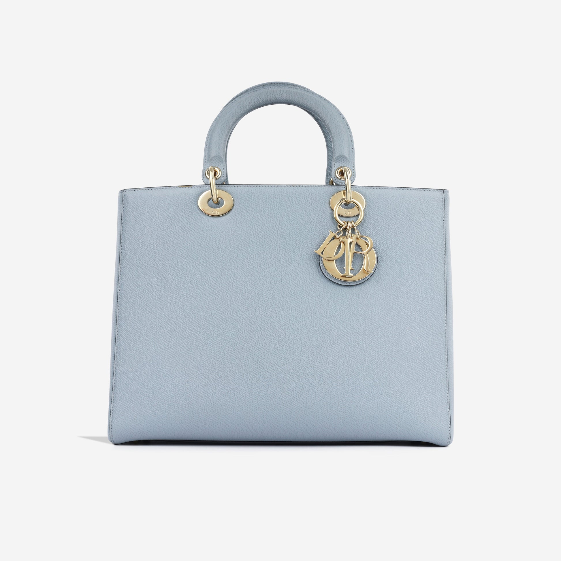 Dior Christian Lady Cloud Shoulder Bag Blue Large
