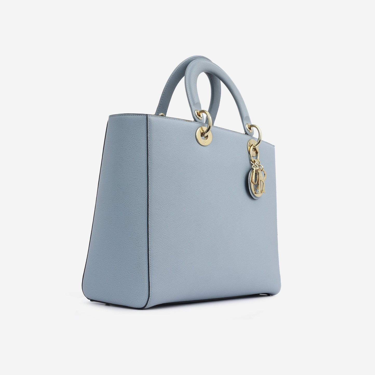 Dior Christian Lady Cloud Shoulder Bag Blue Large