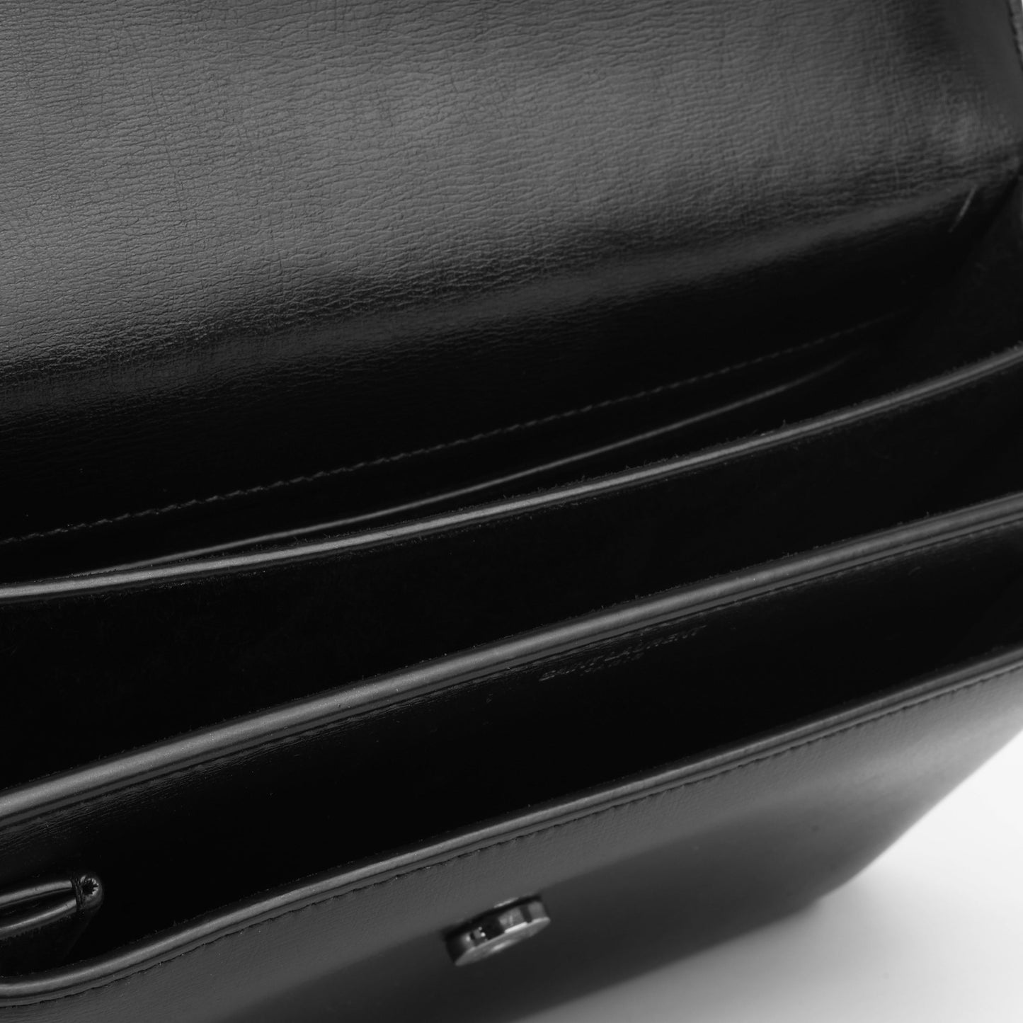 YSL Saint Laurent Sunset So Calfskin Crossbody Bag Black Medium