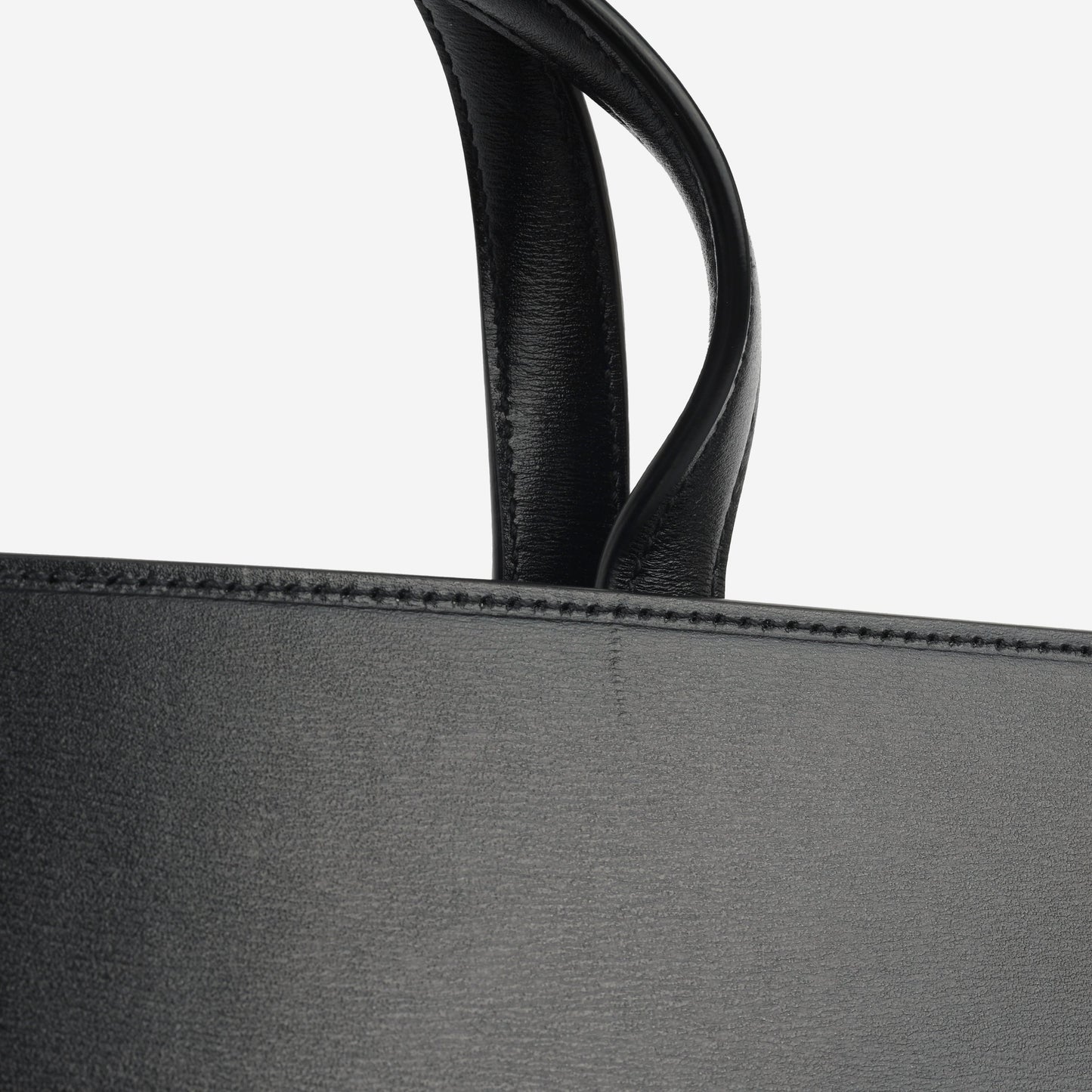 YSL Saint Laurent Manhattan Shopper Calfskin Crossbody Bag Black Small