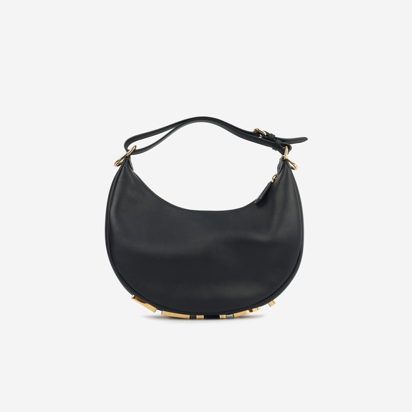 Fendi graphy Hobo Small Shoulder Bag Calfskin Ghw Excellent