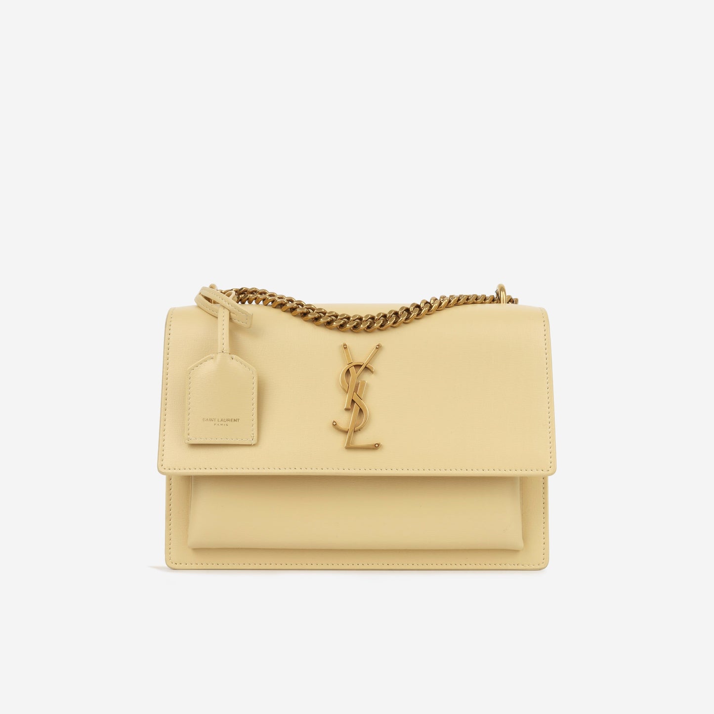 YSL Saint Laurent Sunset Egg Crossbody Bag Cream Medium