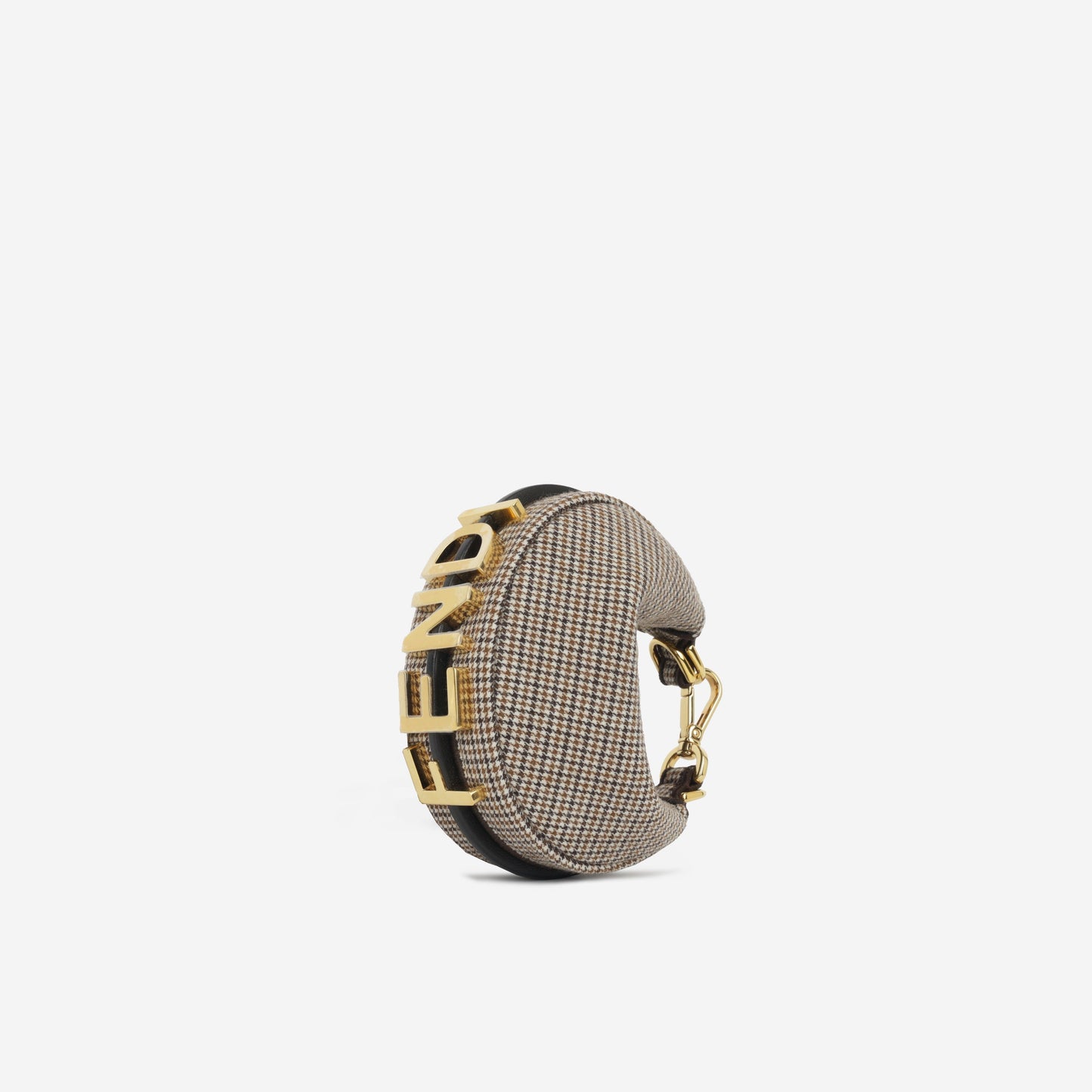 Fendi Nano graphy Houndstooth Wool Shoulder Bag