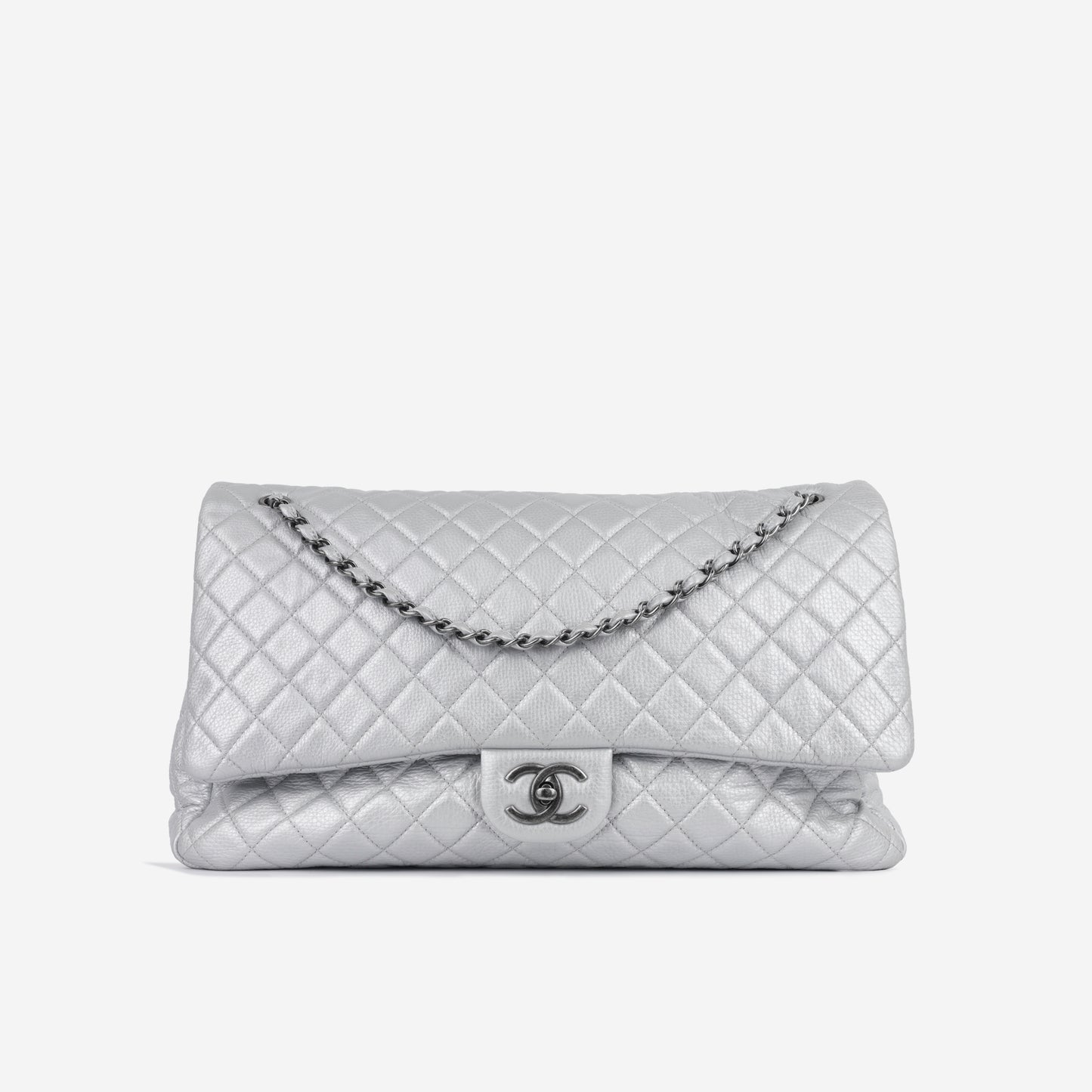 Chanel - Xxl Airline Flap - Metallic Silver Rhw - 2016/17 Bag