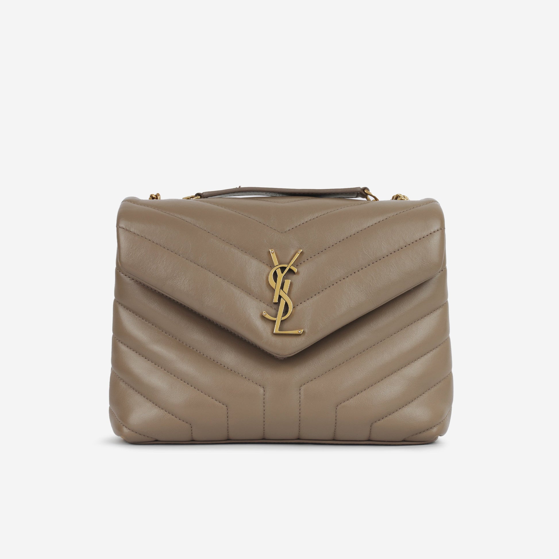 YSL Saint Laurent Lou Lou Crossbody Bag Beige Small Beige Calfskin Shw