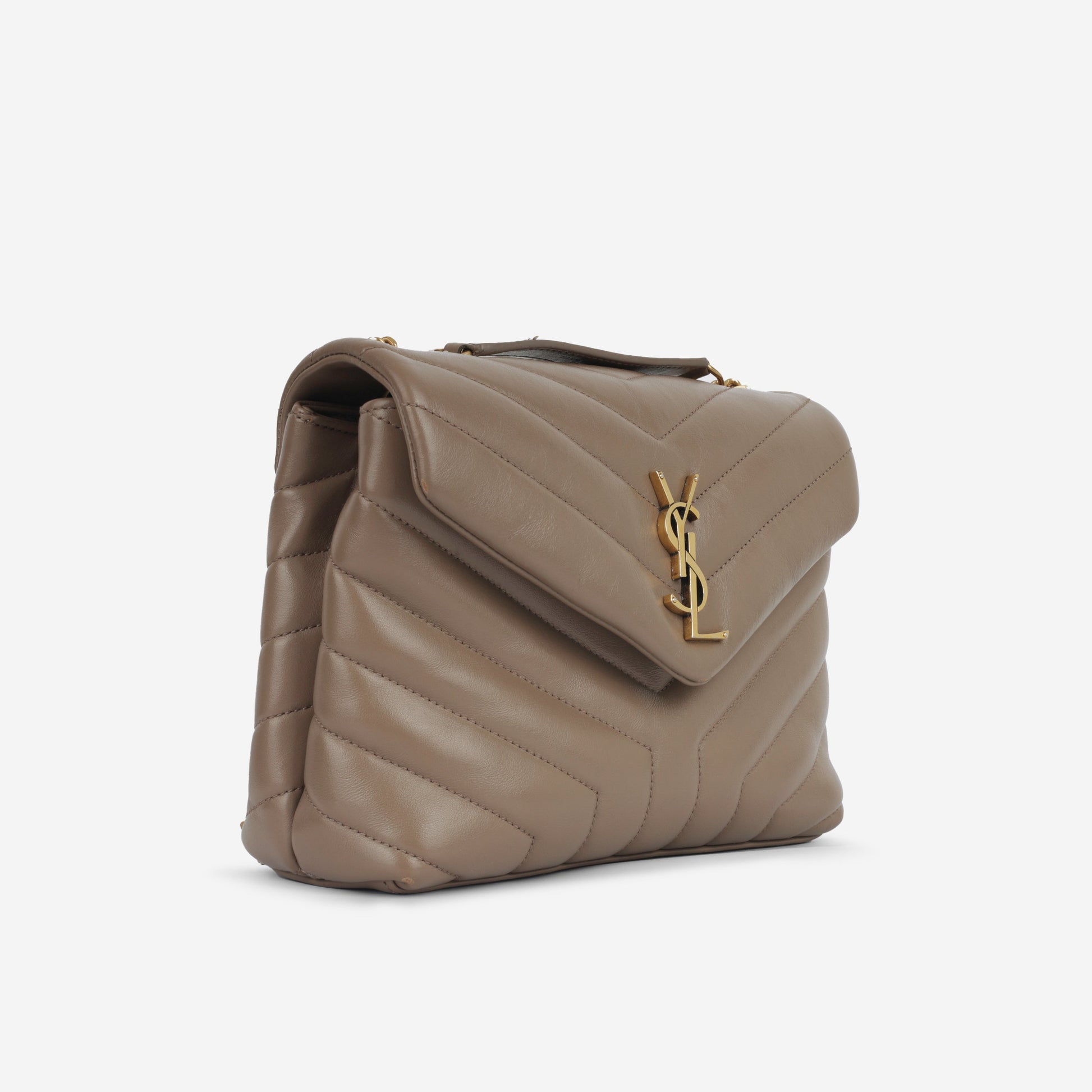 YSL Saint Laurent Lou Lou Crossbody Bag Beige Small Beige Calfskin Shw