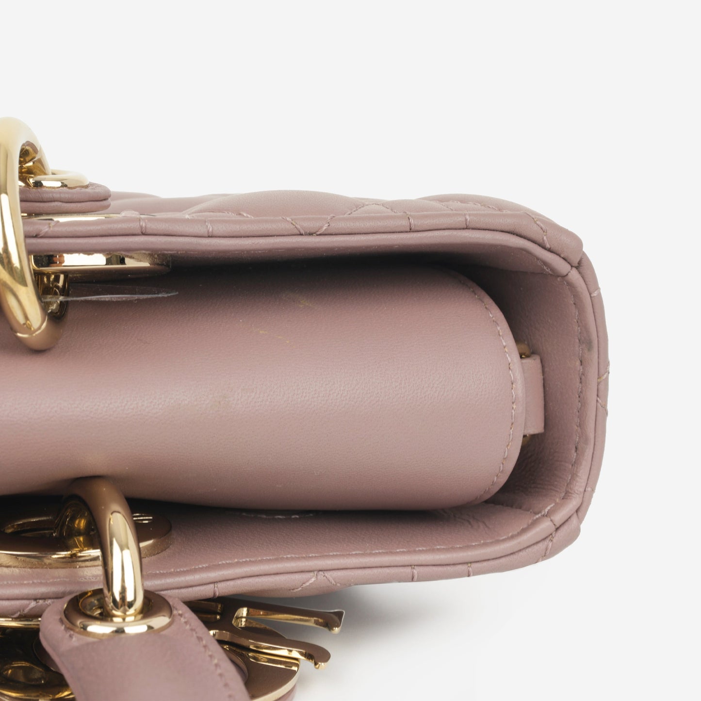 Dior Christian Lady Joy Tote Bag Mauve Lambskin Cghw