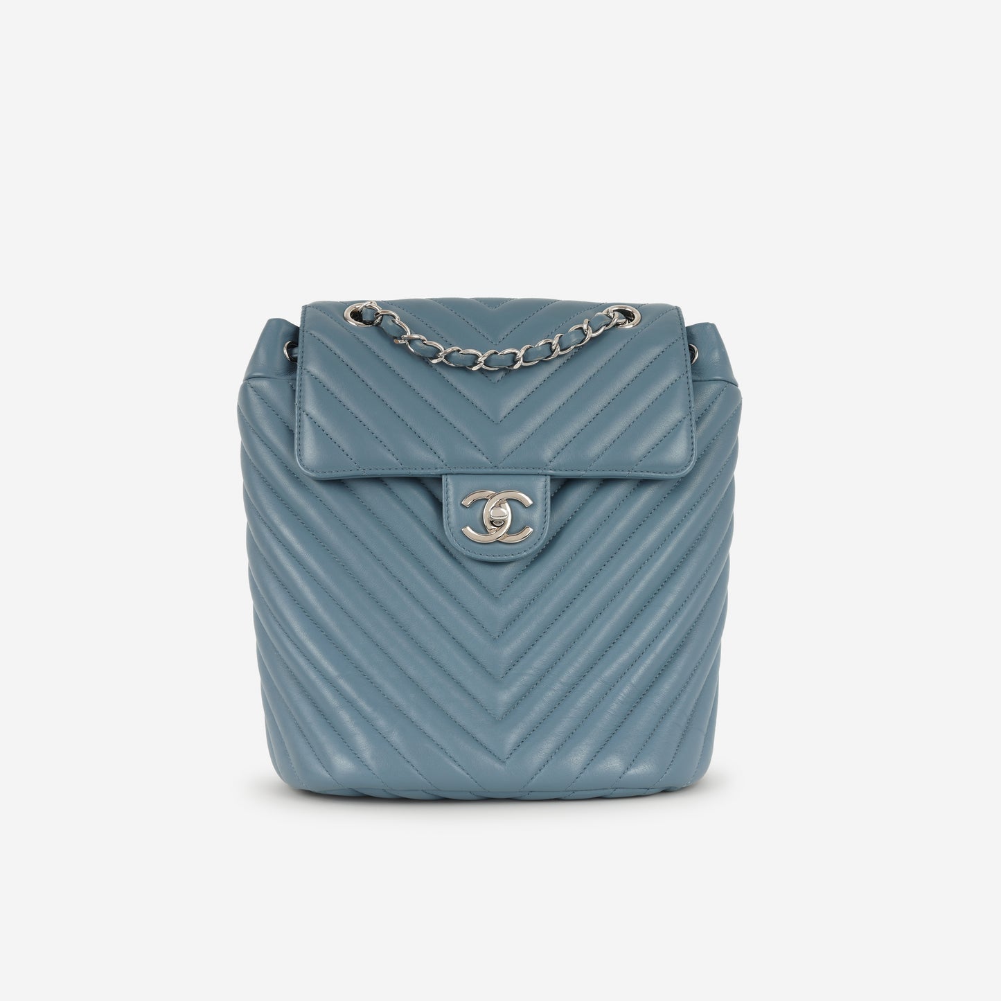 Chanel Urban Spirit Backpack Blue Lambskin SHW