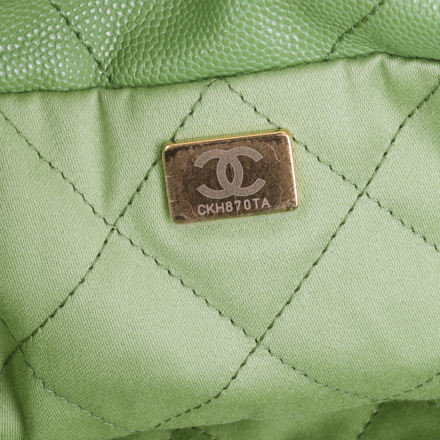 Chanel Small 22 Tote - Avocado Green | Champagne Gold Hardware