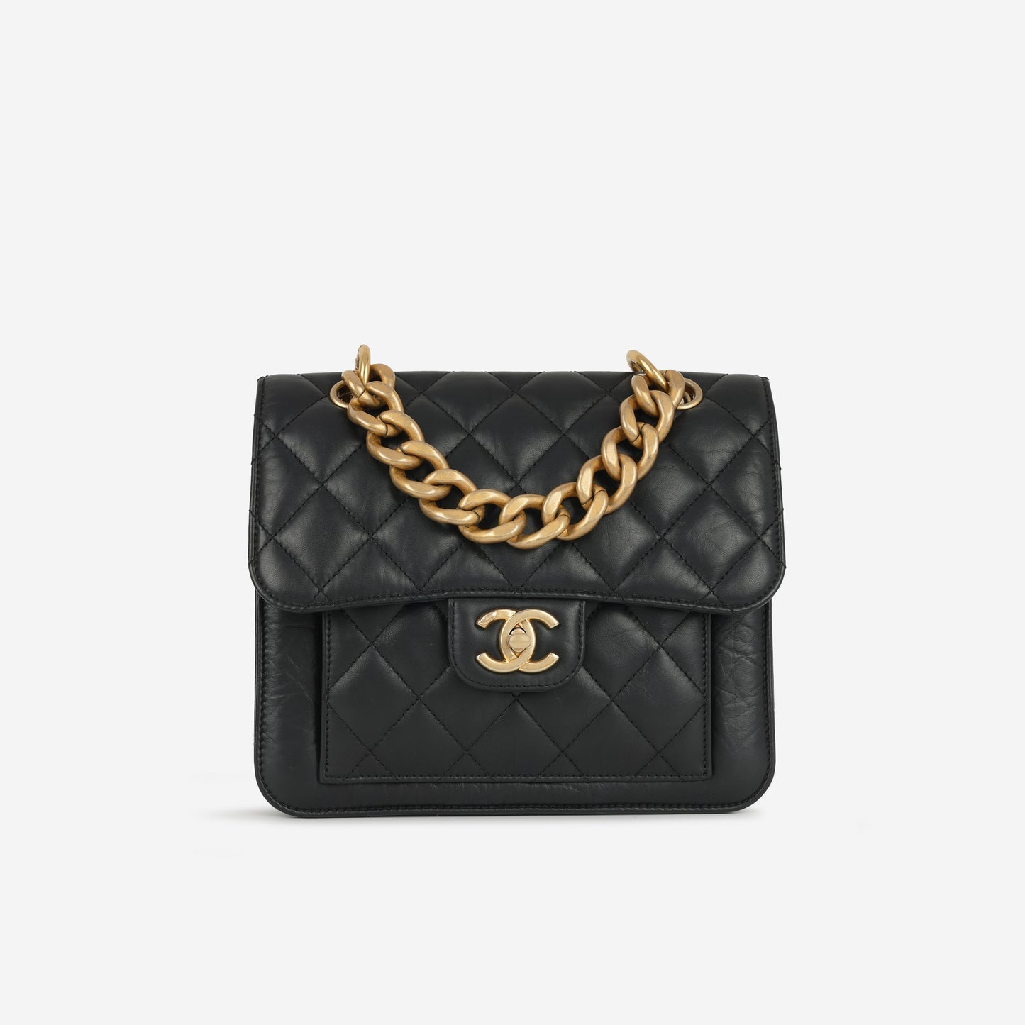 Chanel - 23s Messenger Flap - Black Lambskin AGHW -