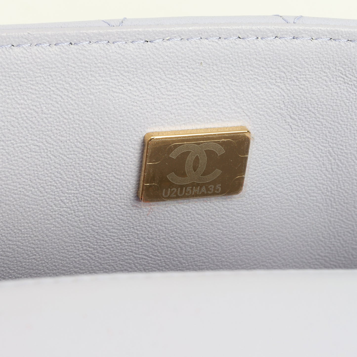 Chanel - Mini Rectangular Plaque Top Handle - Lilac Lambskin CGHW -