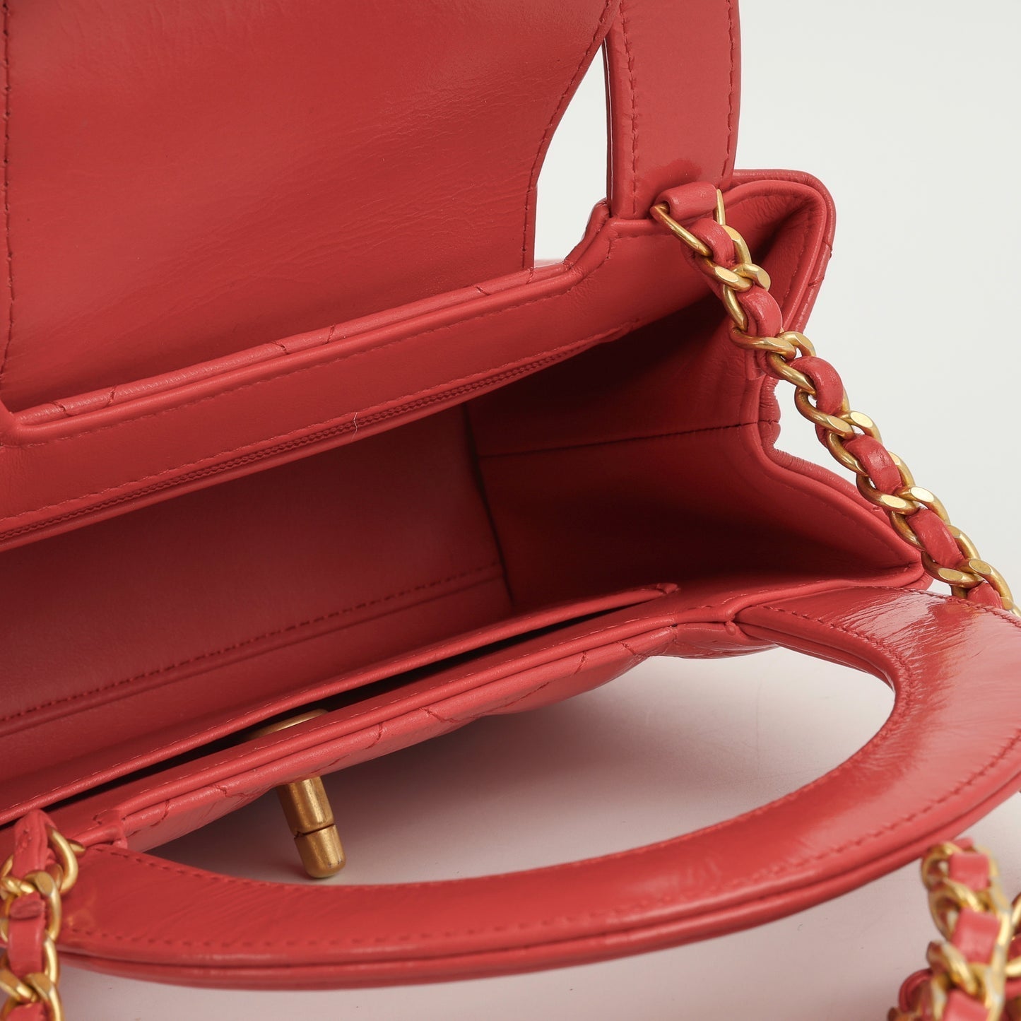 Chanel Small Kelly Re-Edition Red aged Calfskin GHW