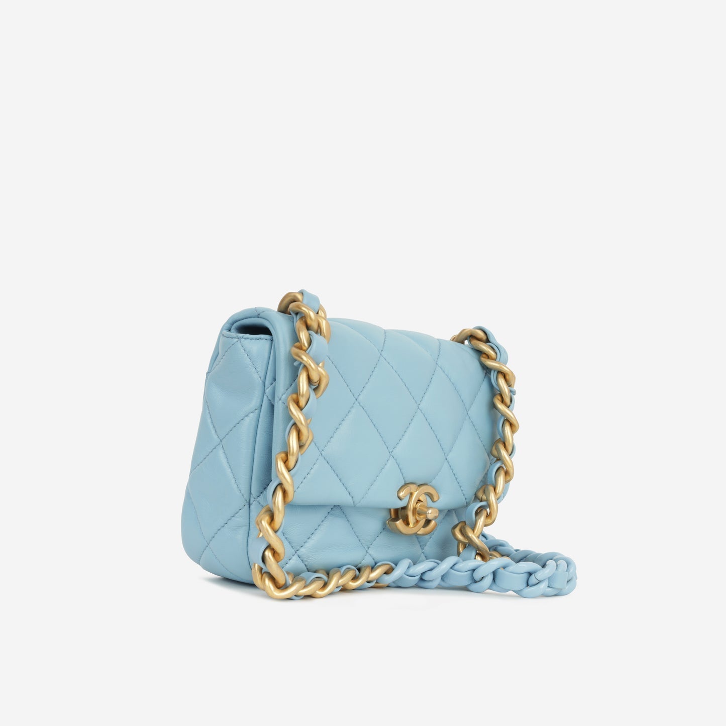 Chanel - Candy Chain Flap - Blue Lambskin GHW - Plaque Series - 2022