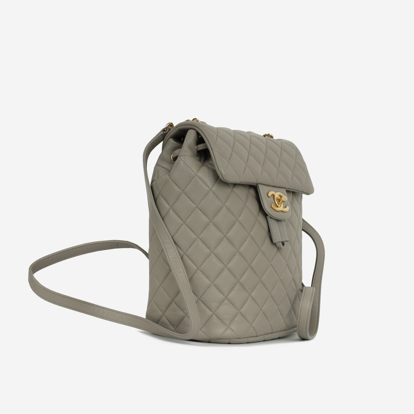 Chanel - Small Urban Spirit Backpack - Grey Lambskin CGHW -   - 2019