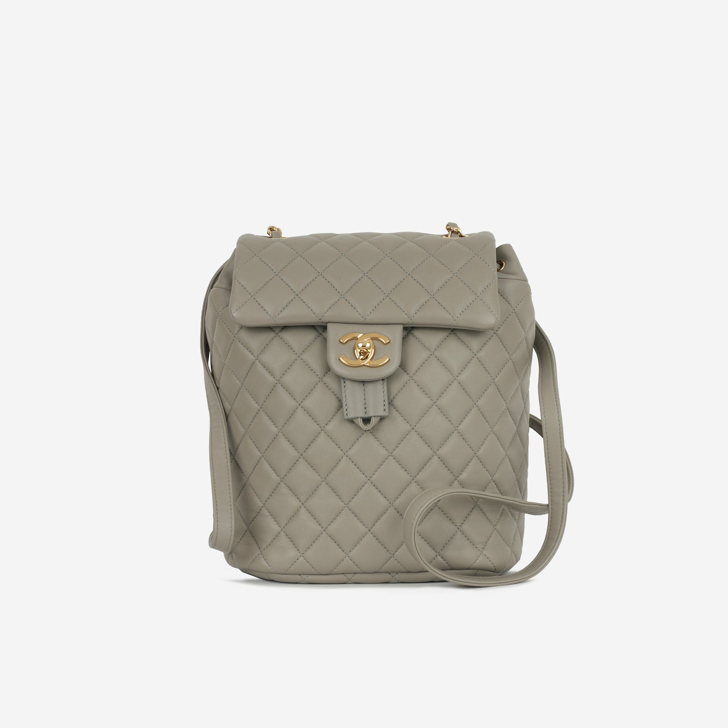 Chanel - Small Urban Spirit Backpack - Grey Lambskin CGHW -   - 2019
