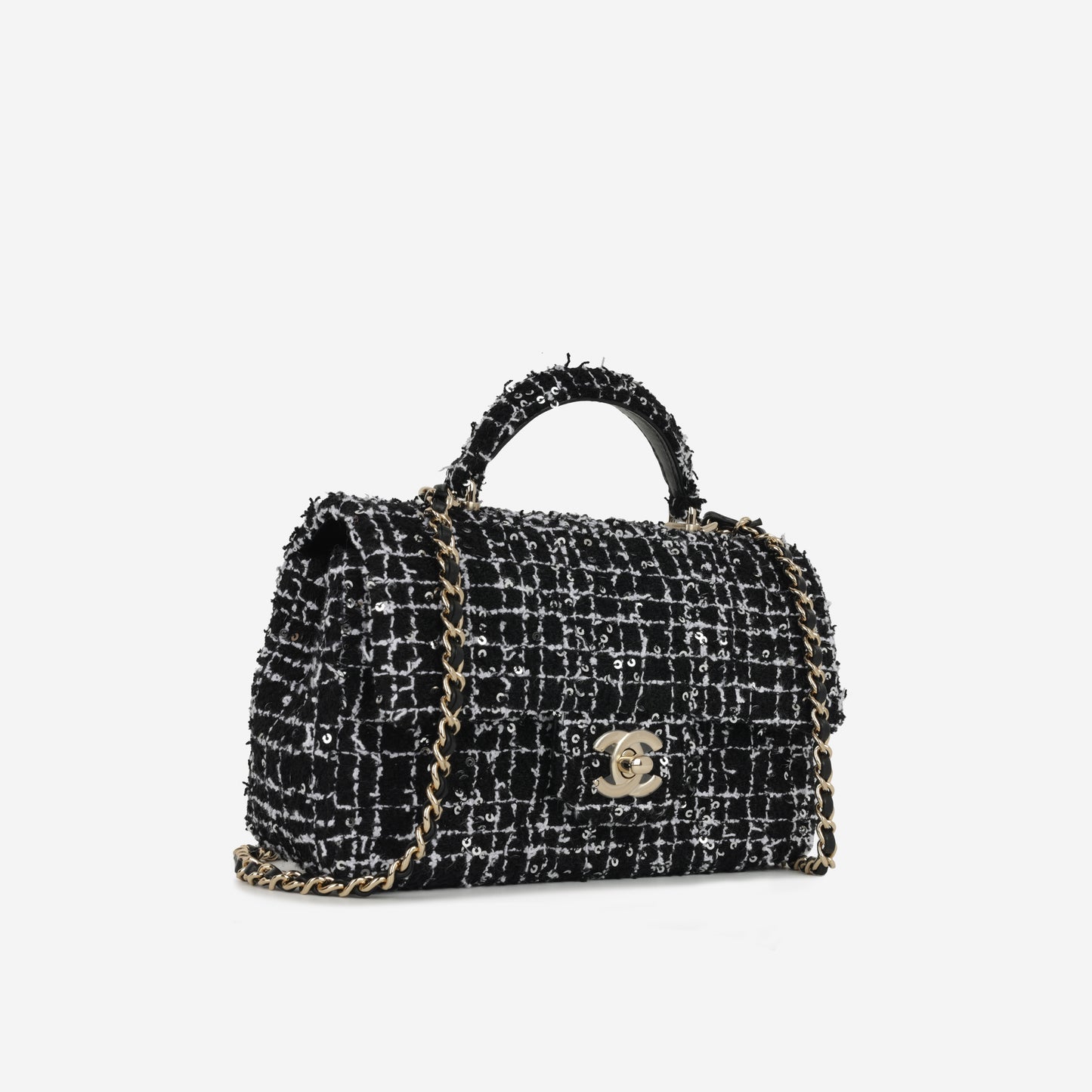 Chanel Top Handle Mini Flap - Mixed Tweed