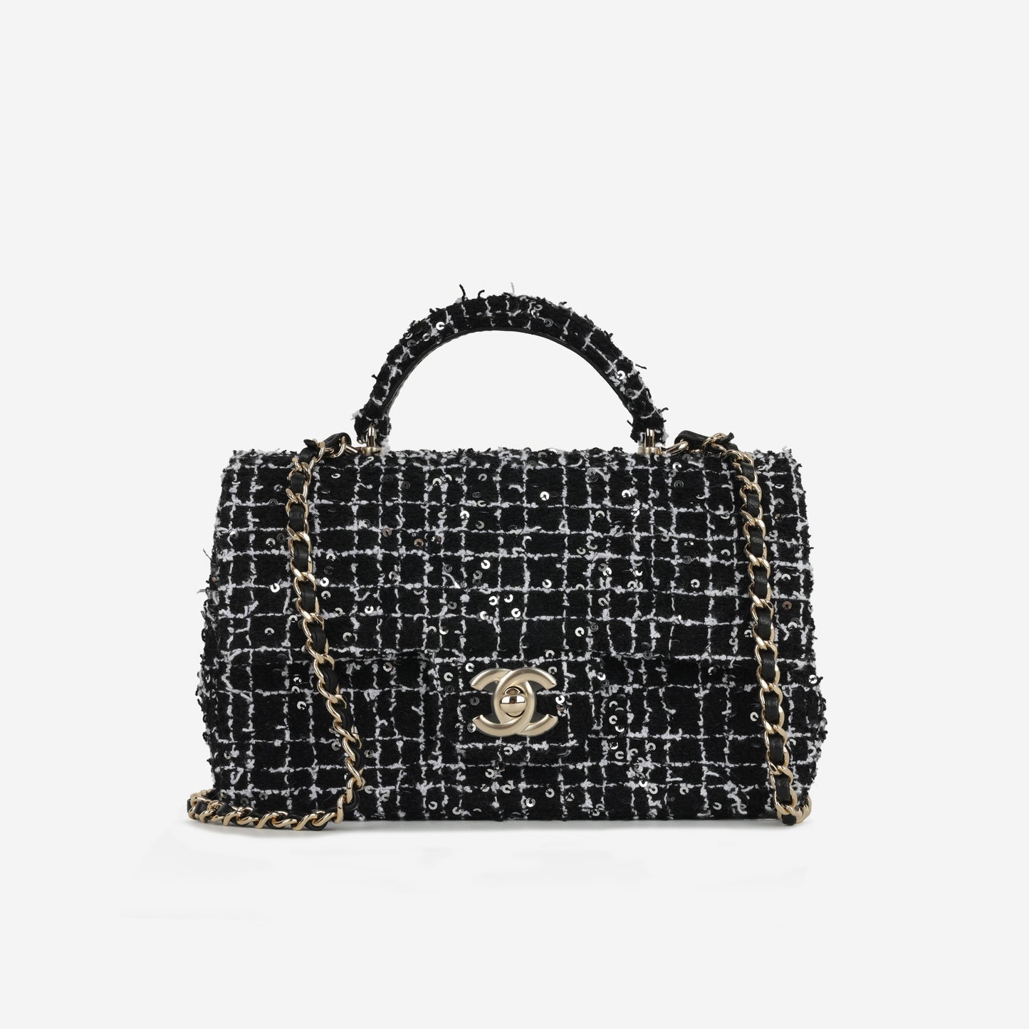 Chanel Top Handle Mini Flap - Mixed Tweed