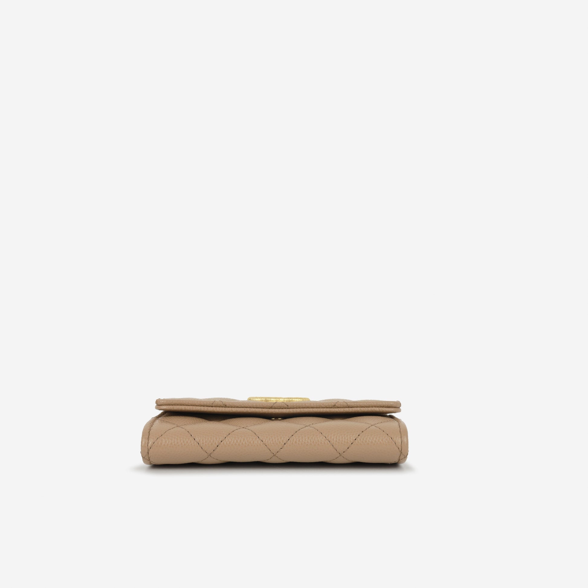 Chanel CC Card Holder - Caramel Caviar GHW | Gold Hardware