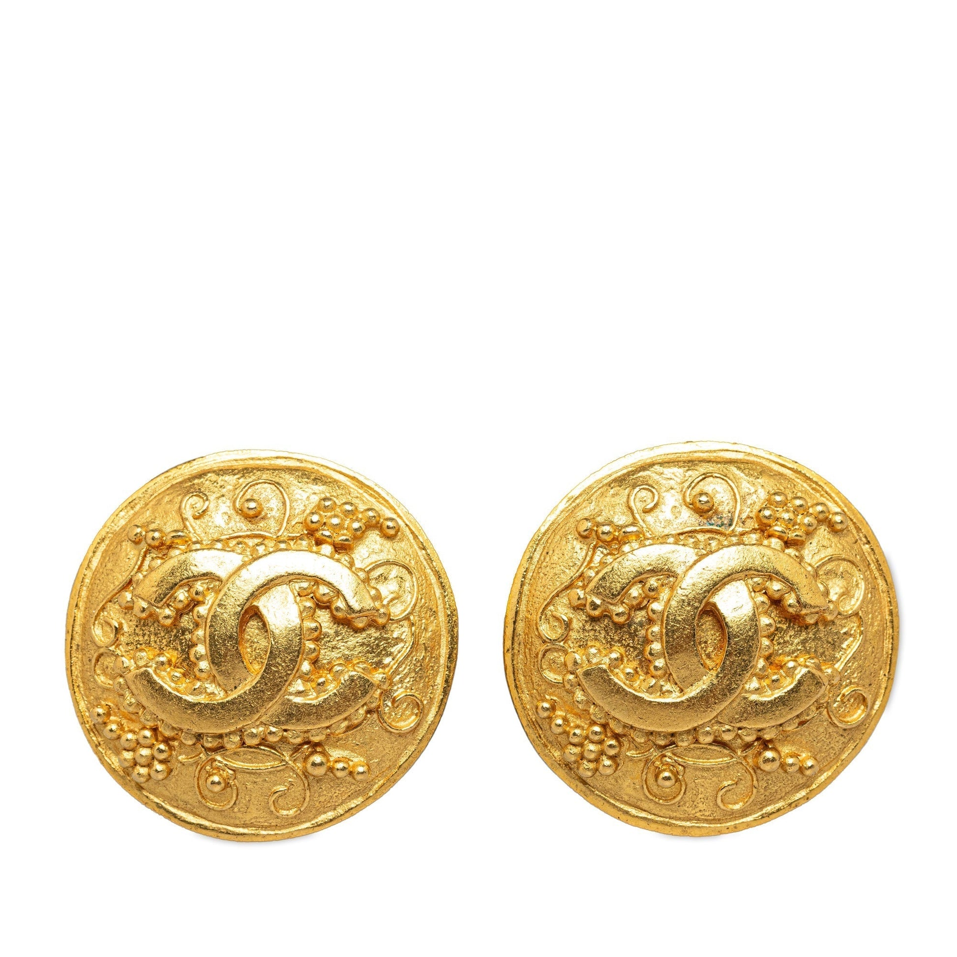 CHANEL CC Clip On Earrings Costume Earrings