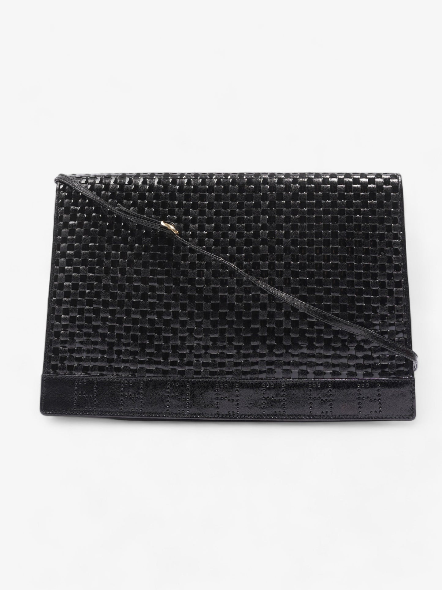 Fendi Clutch With Strap Leather Black Clutch Bag