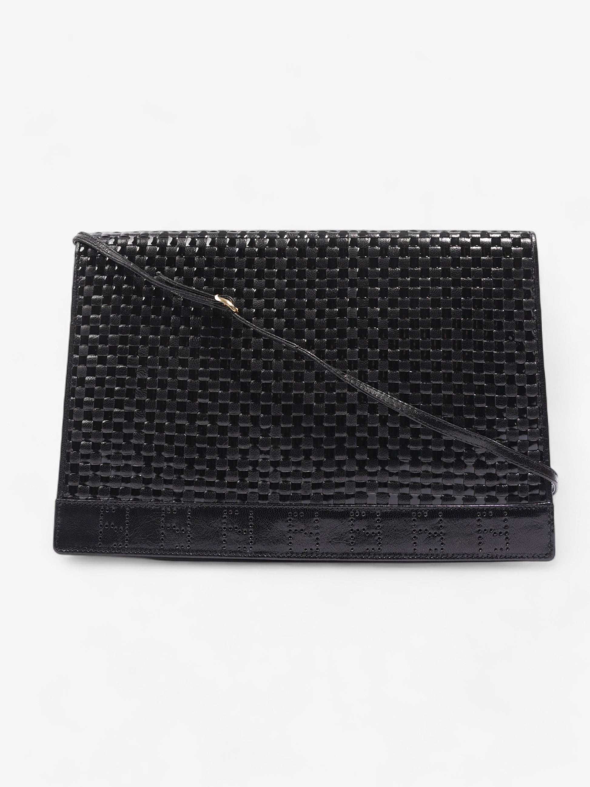 Fendi Clutch With Strap Leather Black Clutch Bag