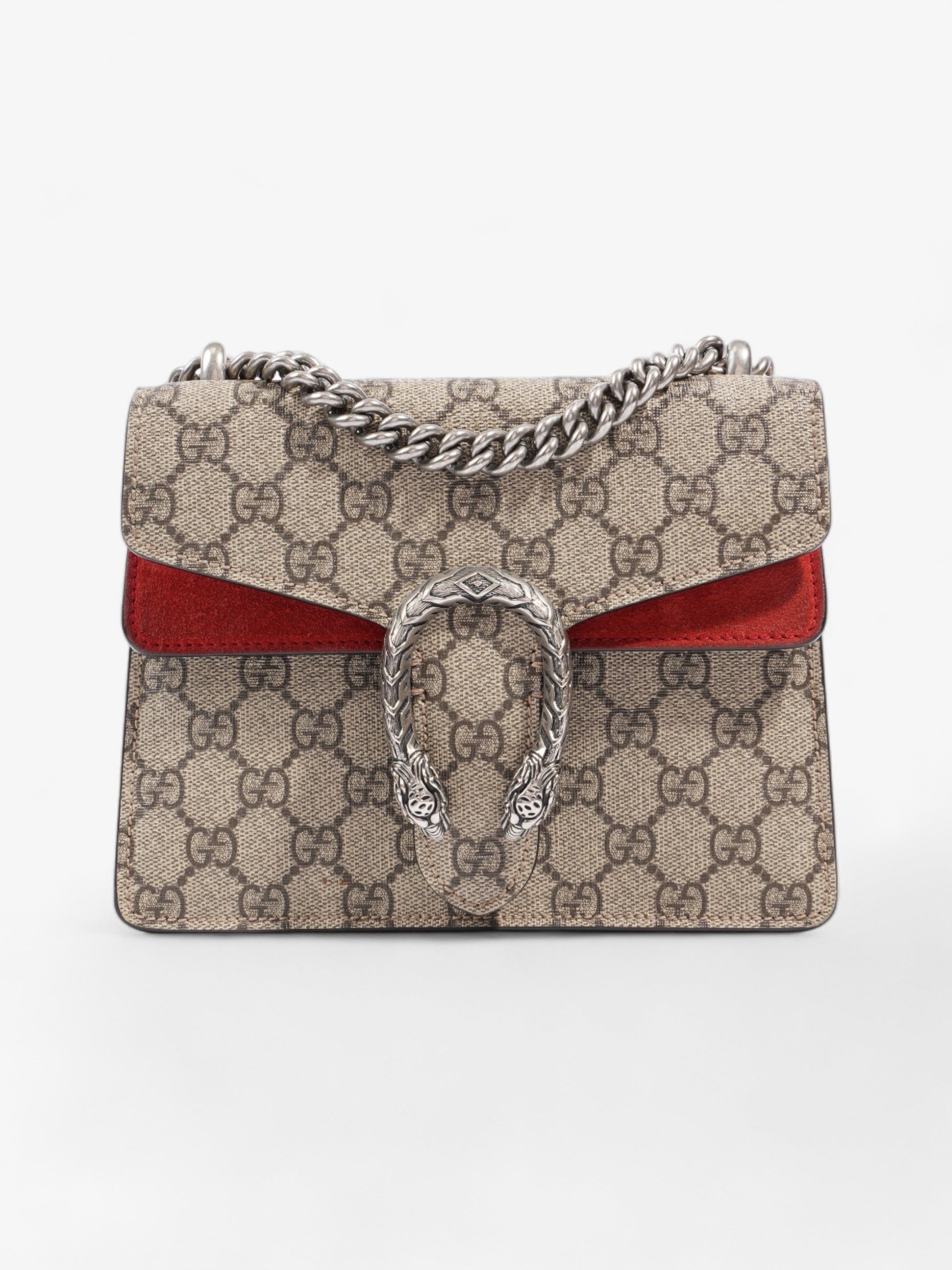 Gucci Dionysus And Ebony Supreme Coated Shoulder Bag Canvas Beige