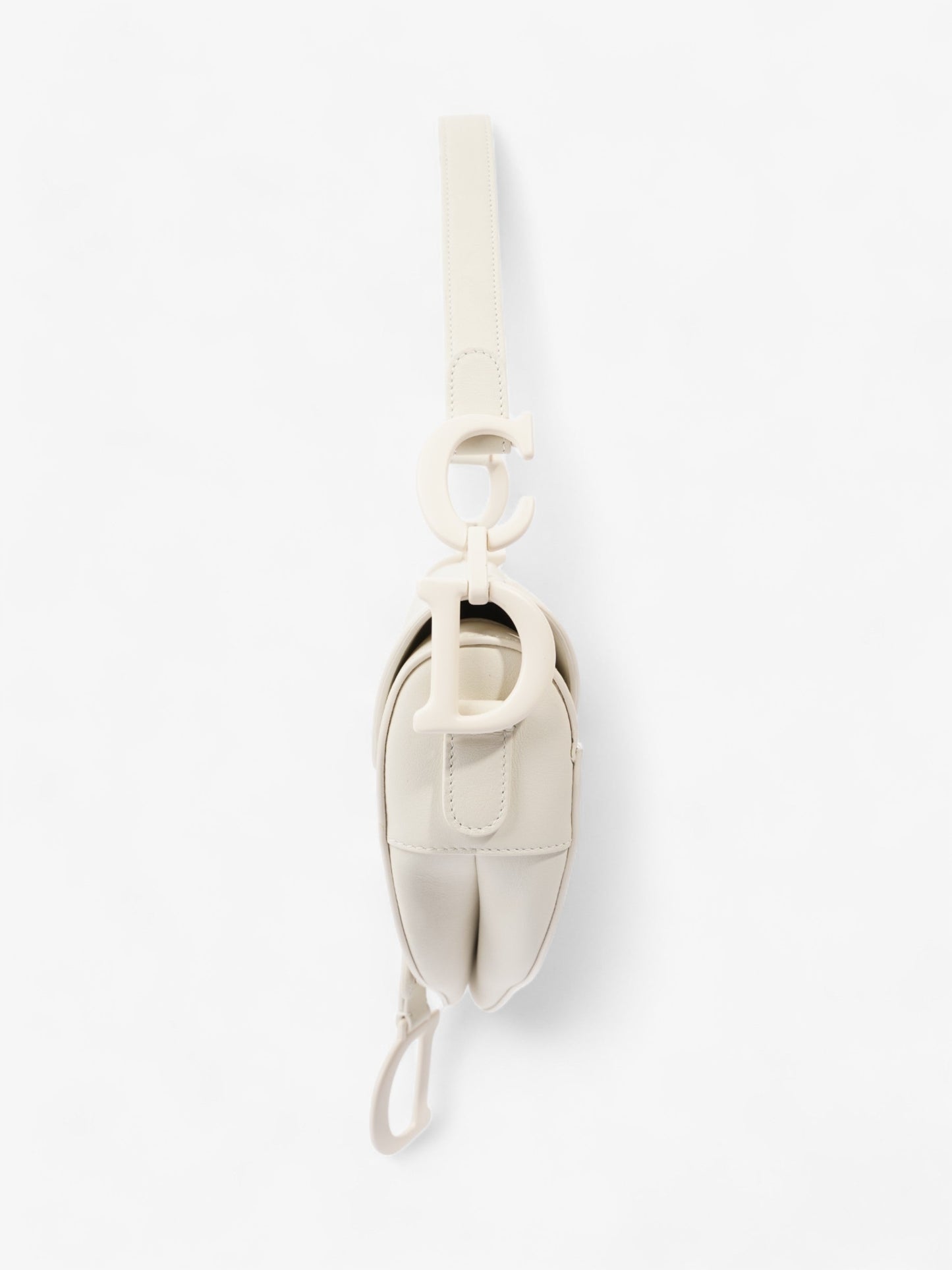 Dior Christian Saddle Shoulder Bag Leather Cream Saddle Cream Leather