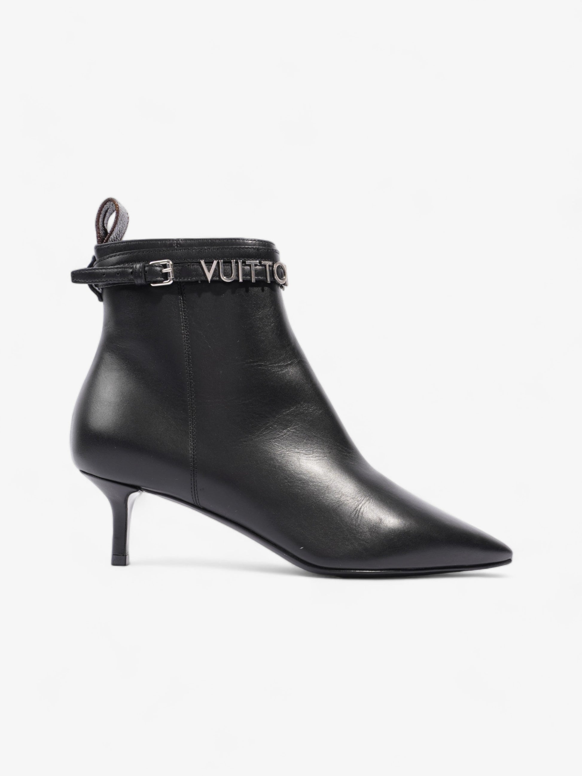 Louis Vuitton Call Back Ankle Boot 50 Monogram Leather Black Brown Shoes