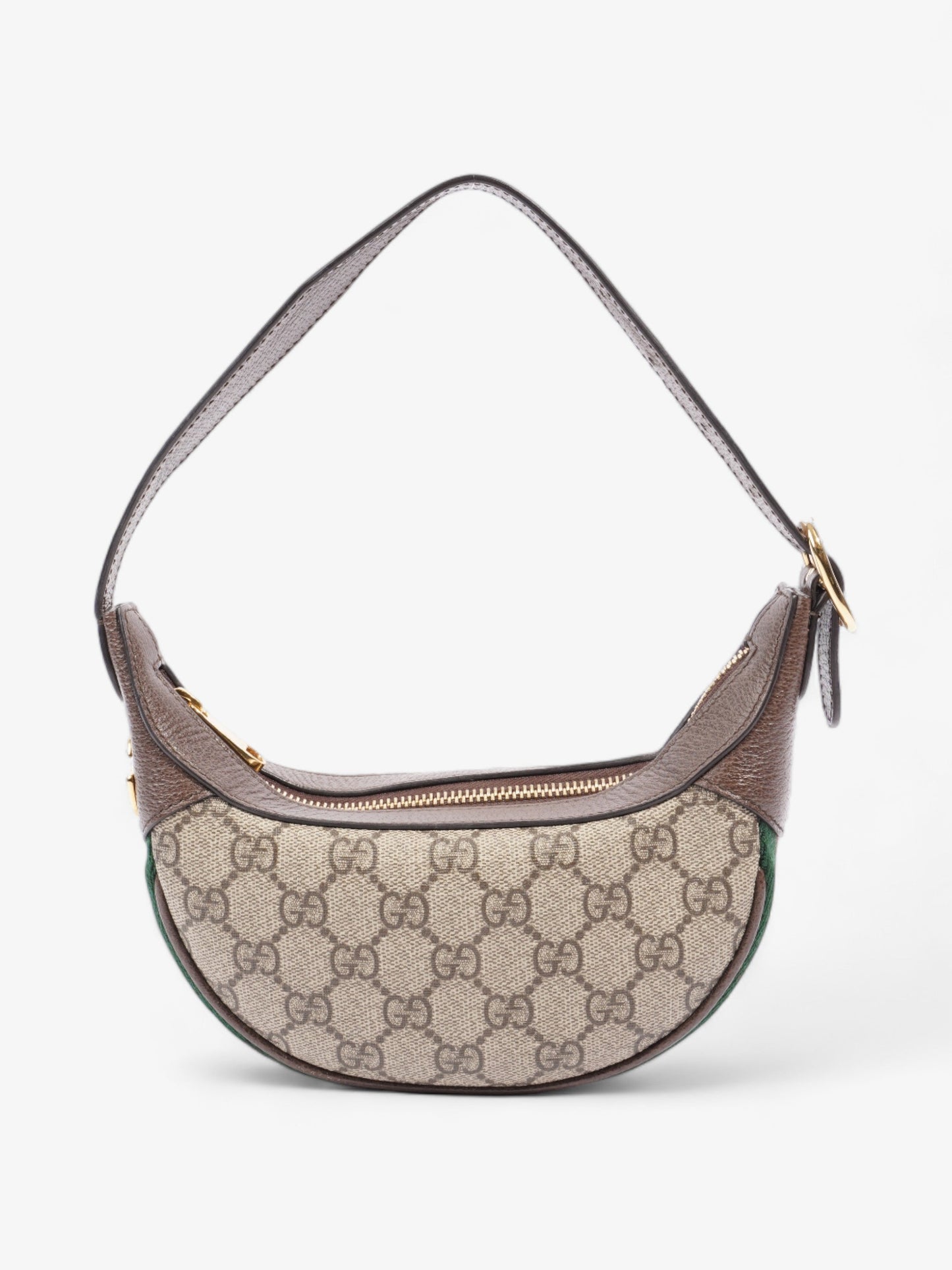 Gucci Ophidia And Ebony Supreme Stripe Coated Shoulder Canvas Beige Shoulder Bag
