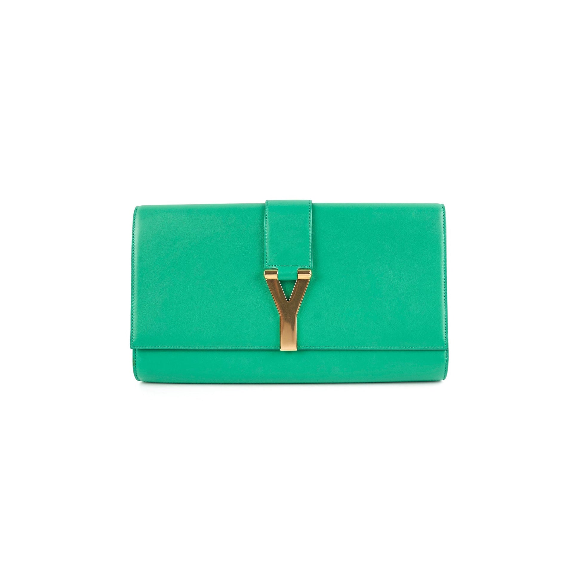 YSL Saint Laurent Clutch Green Clutch Bag