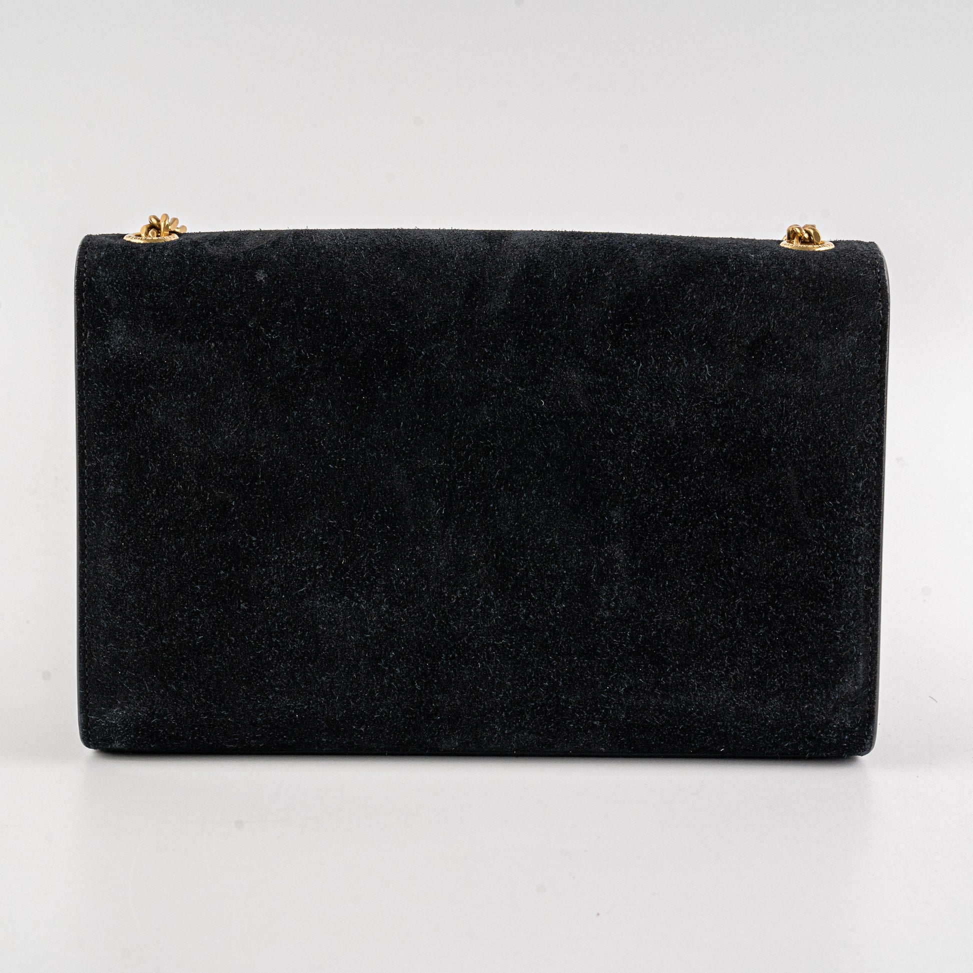 YSL Saint Laurent Kate Stud Crossbody Bag Suede Black