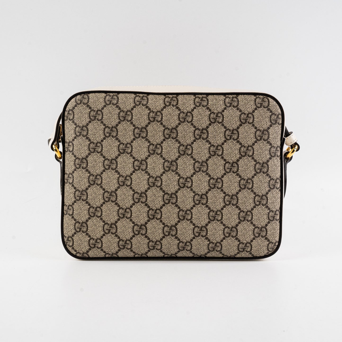 Gucci Horsebit Crossbody Bag Monogram White