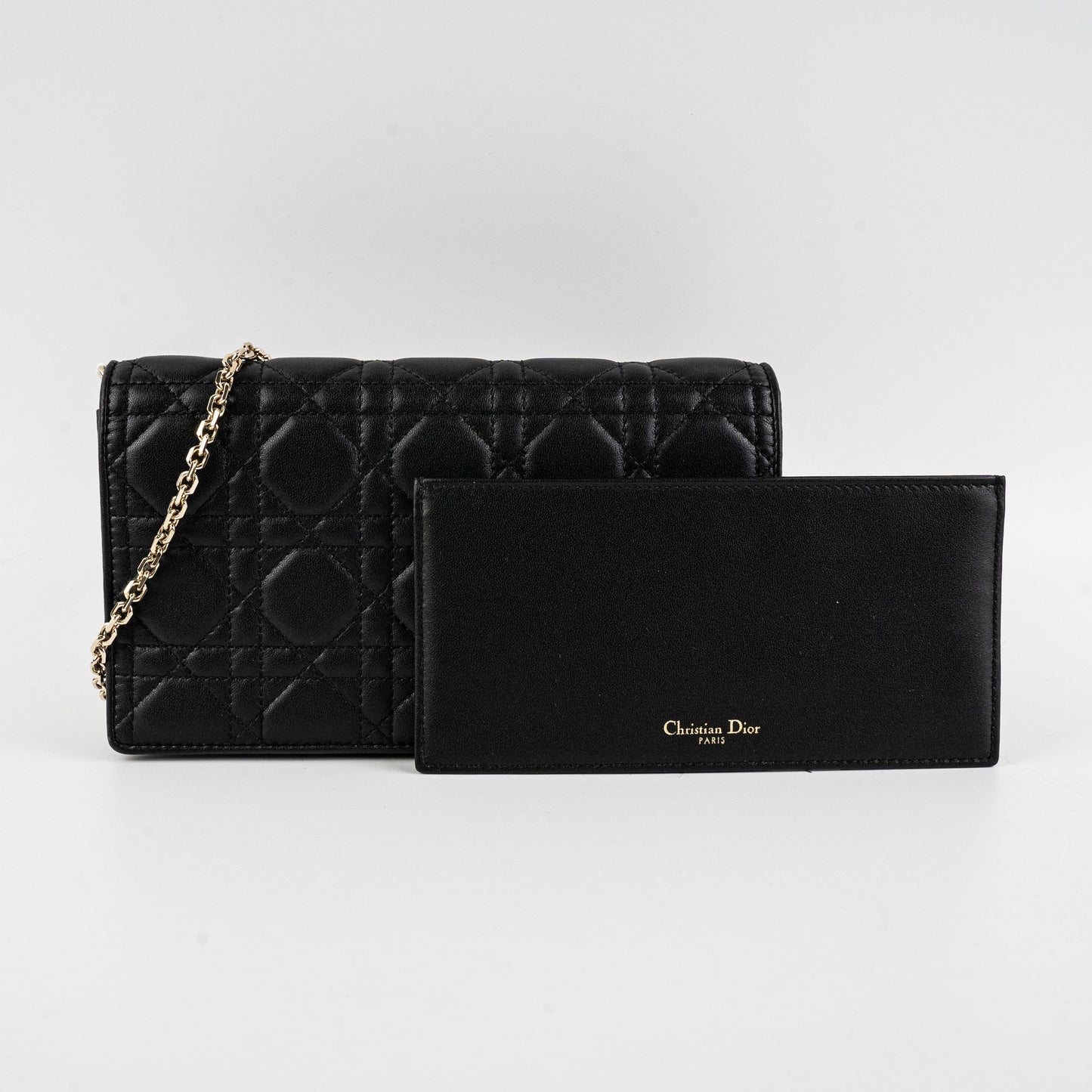 Dior Christian Lady Pouch Crossbody Bag Black