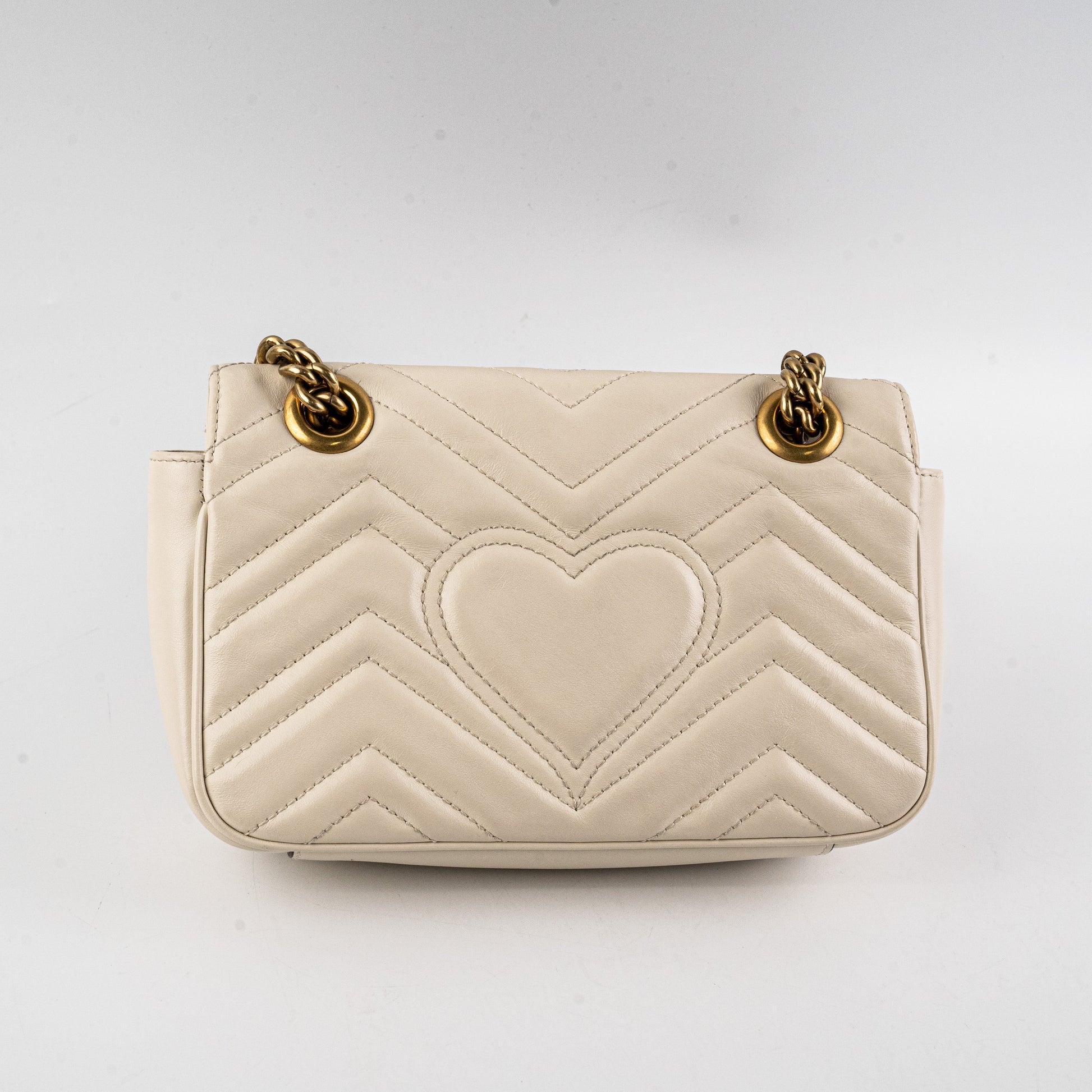 Gucci Marmont Shoulder Bag White Small Crossbody Bag