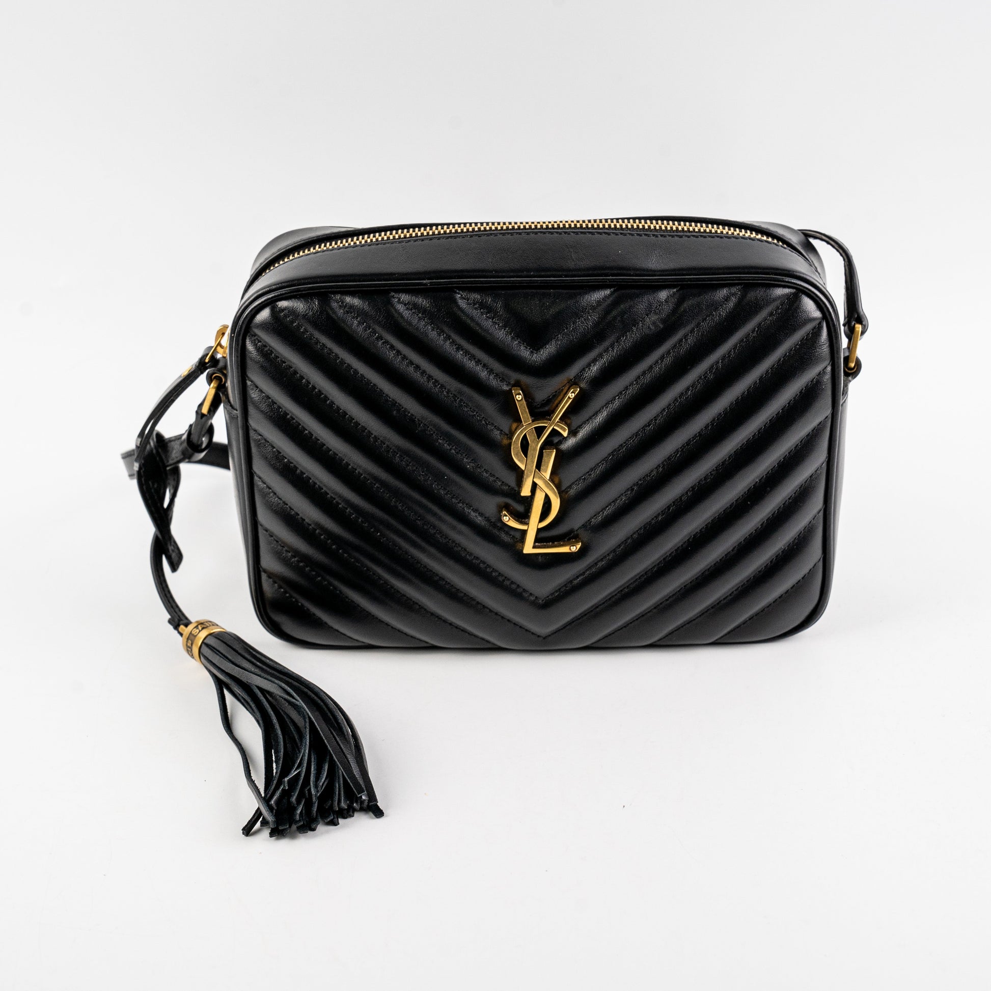 YSL Saint Laurent Camera Lou Bag Black Medium Travel Bag