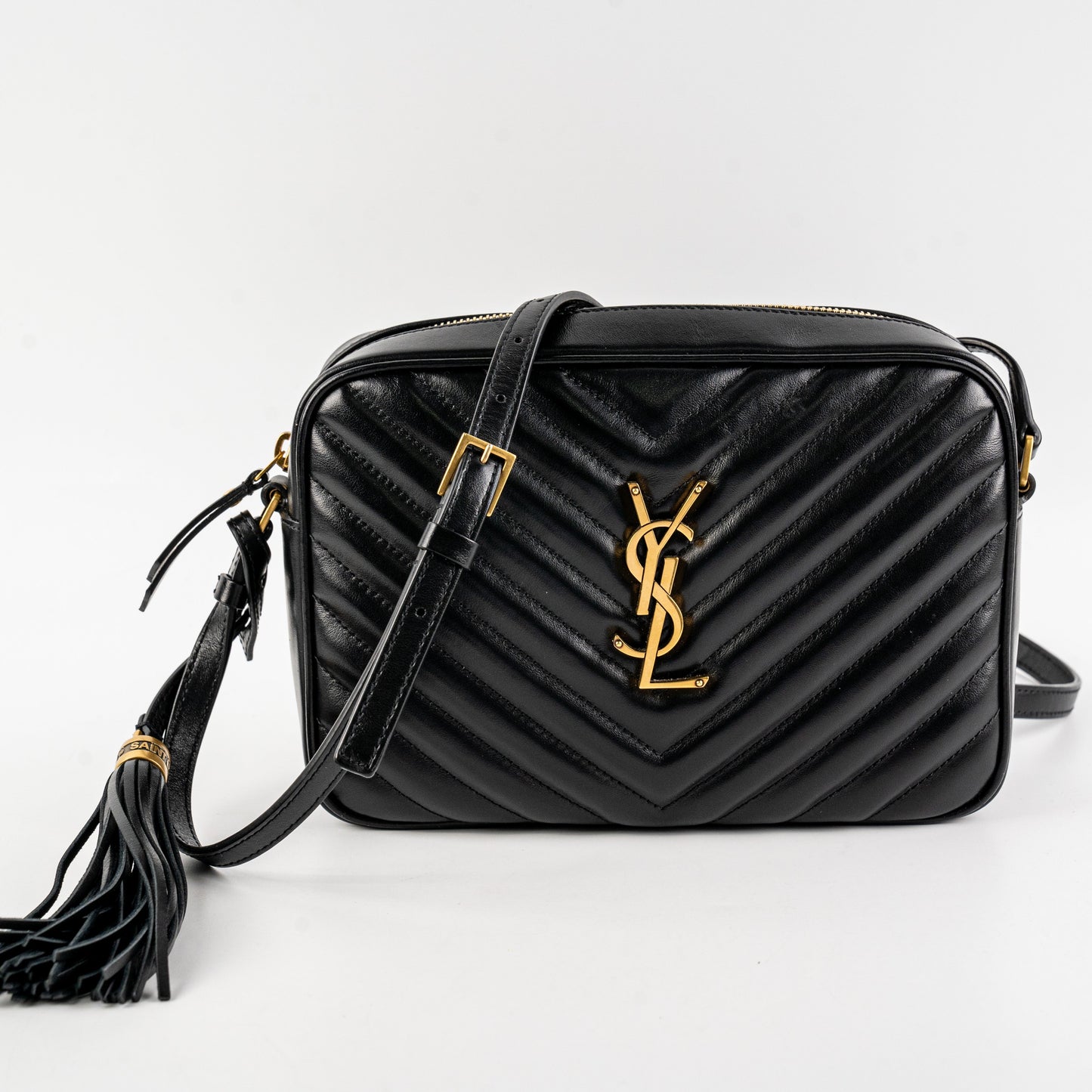 YSL Saint Laurent Camera Lou Bag Black Medium Travel Bag