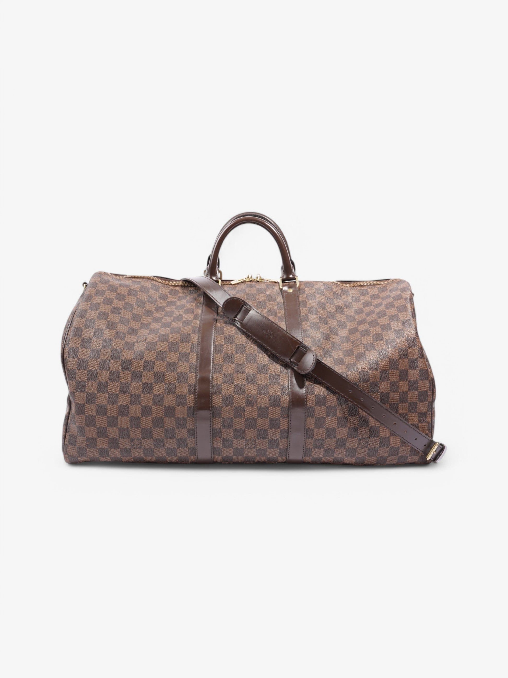 Louis Vuitton Keepall Bandouliere Ebene Coated 55 Damier Canvas Coated Canvas Apparel