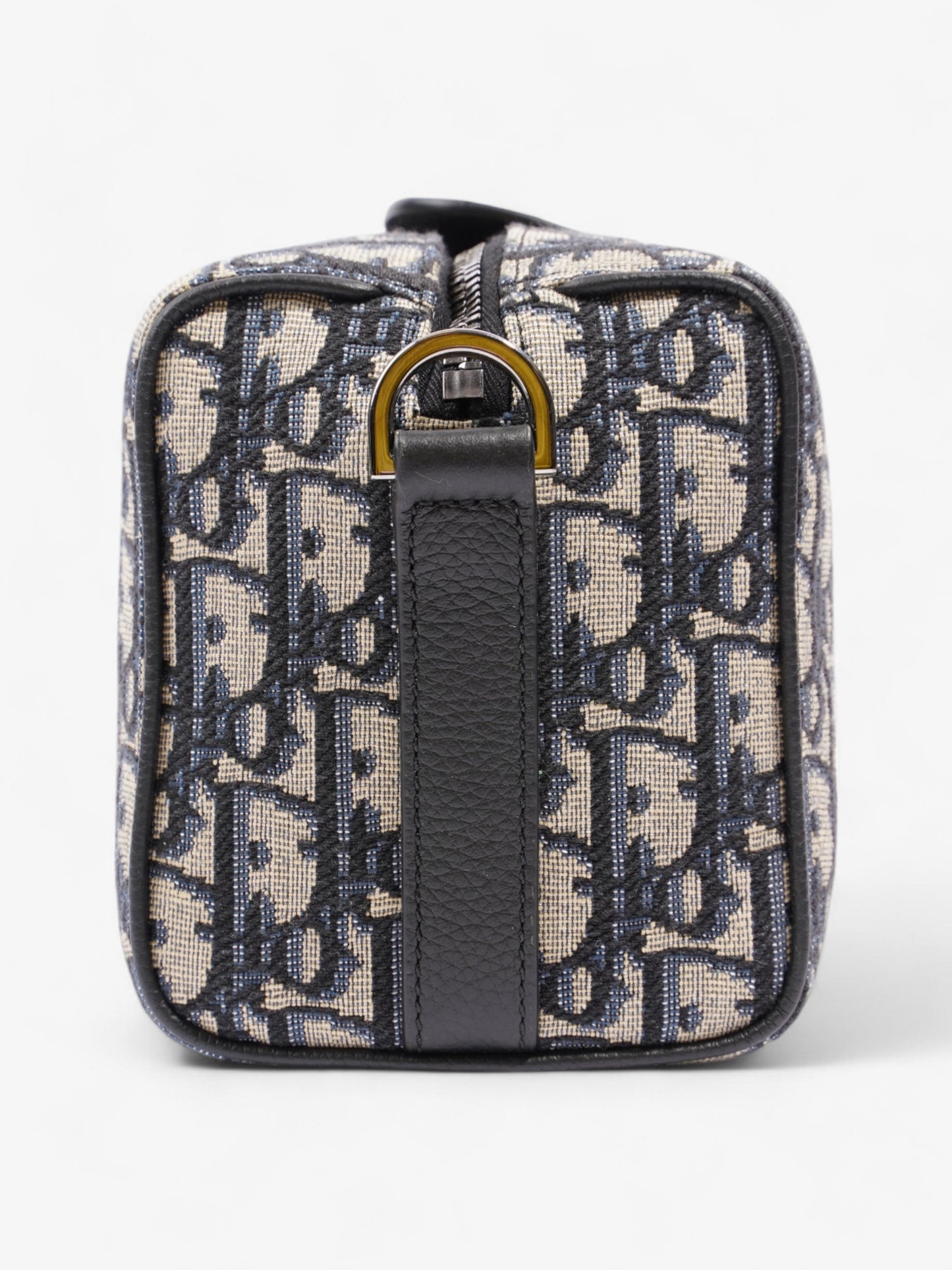 Dior Christian Lingot Duffle Oblique Messenger Bag Canvas Black Beige